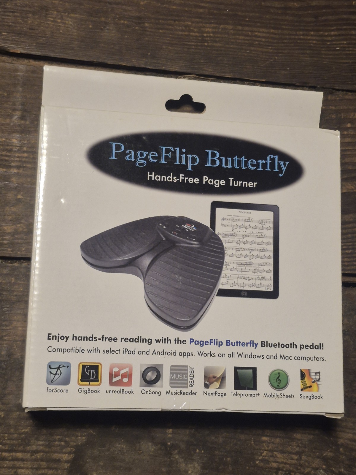 PageFlip Butterfly Bluetooth Page Turner Pedal Silent Foot Pedal for iPad PC