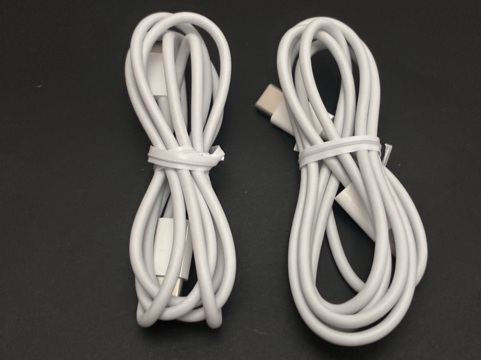 2 x Original Apple MUF72AM/A USB-C to C Charging Cable - Leather - Excellent  1M