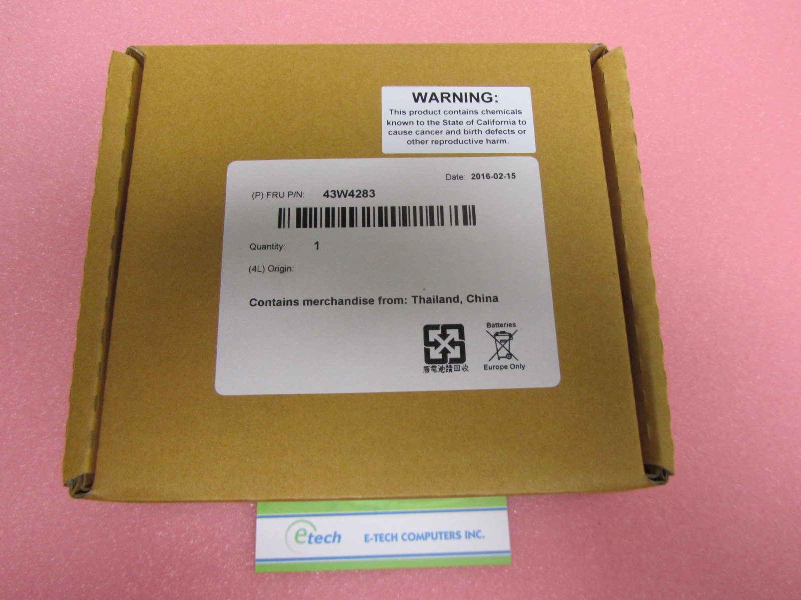 43W4283 - Battery for IBM ServeRAID-MR10k SAS/SATA Controller   