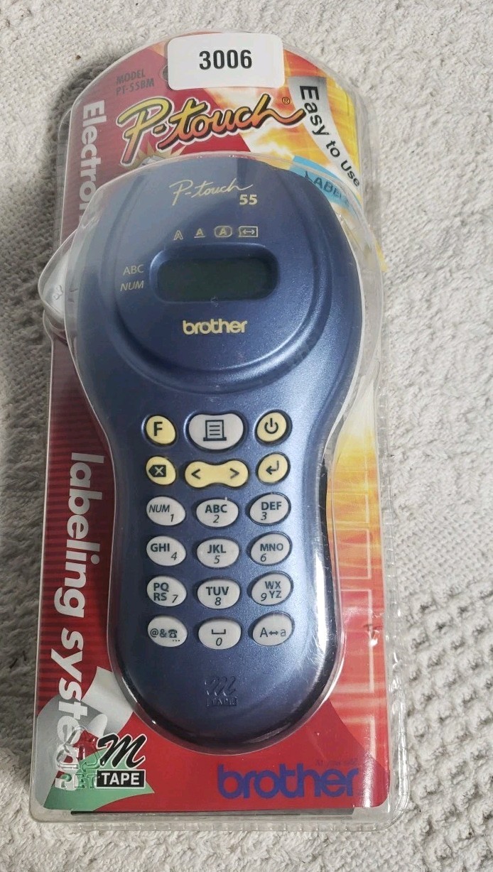 Brother P-Touch Label Printer PT-55BM  Tested Works Original Package Portable 