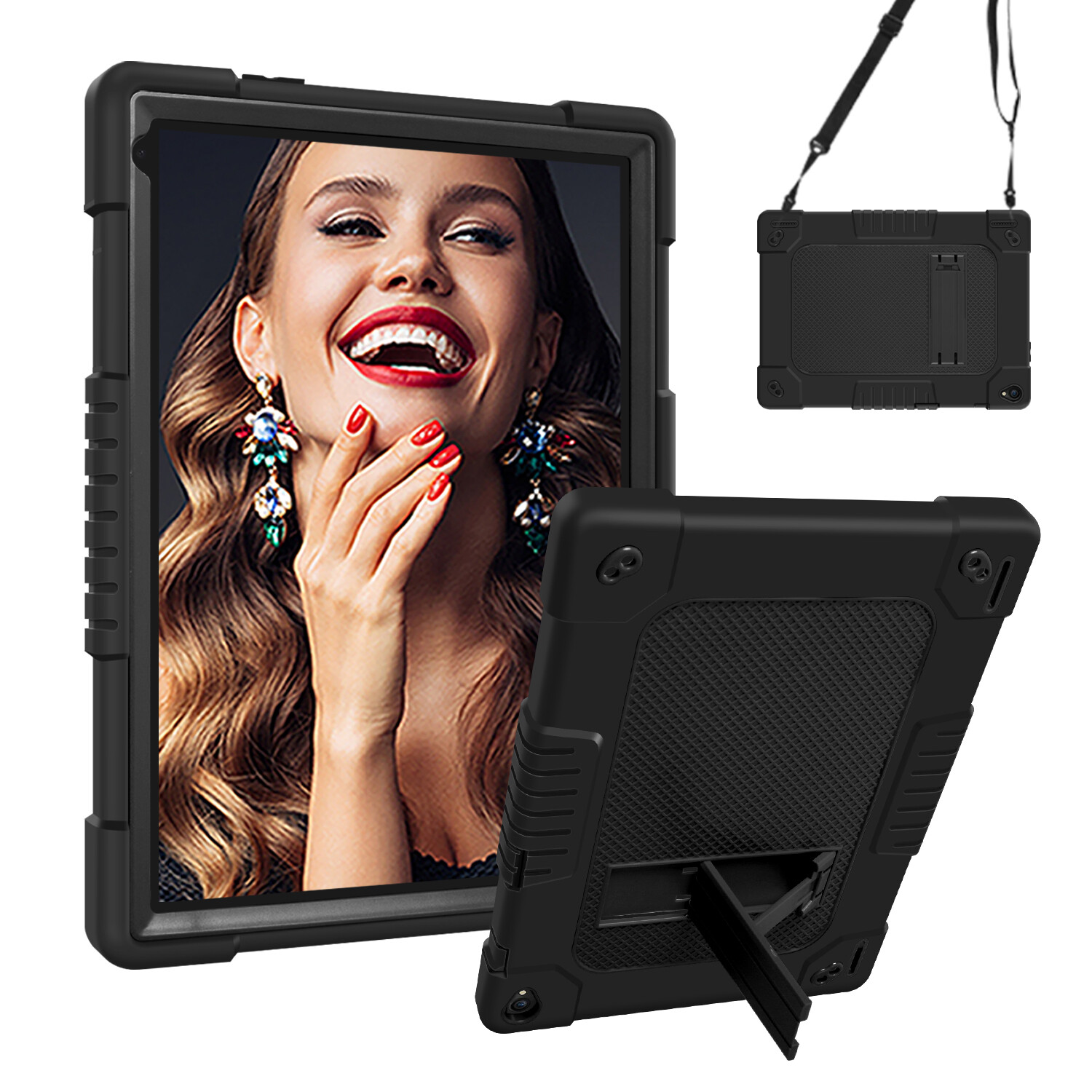 For YQSAVIOR/Coopers Tablet CP10 10.1 inch Shockproof Kids Case+Protective Film