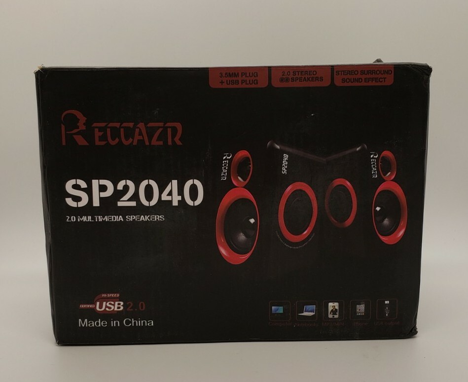 PC Computer Speakers, Reccazr SP2040 USB-Powered Multimedia Desktop Speaker w...