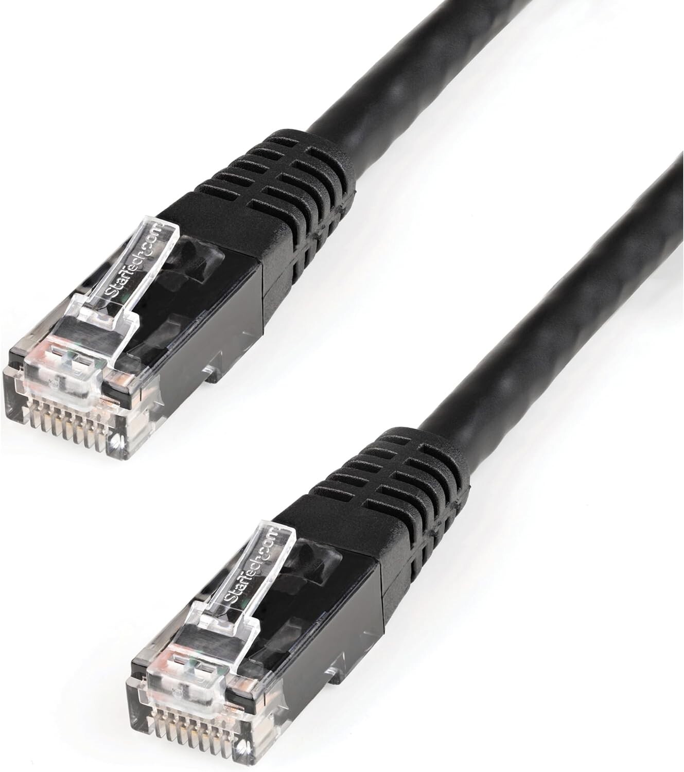StarTech.com 7ft CAT6 Ethernet Cable - Black CAT 6 Gigabit Ethernet Wire -650MHz