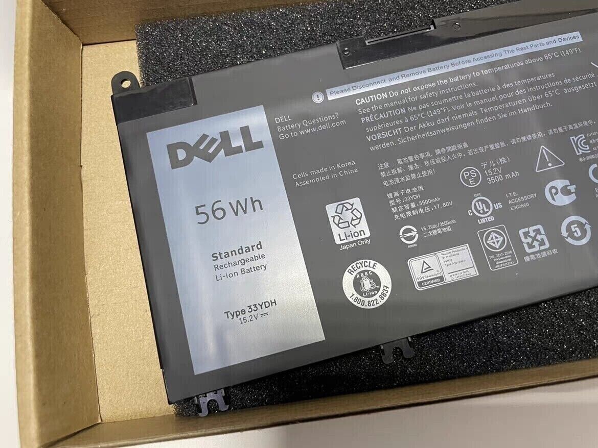 NEW OEM 33YDH Battery For Dell Latitude 3380 3480 3490 3580 3590 Inspiron 7577