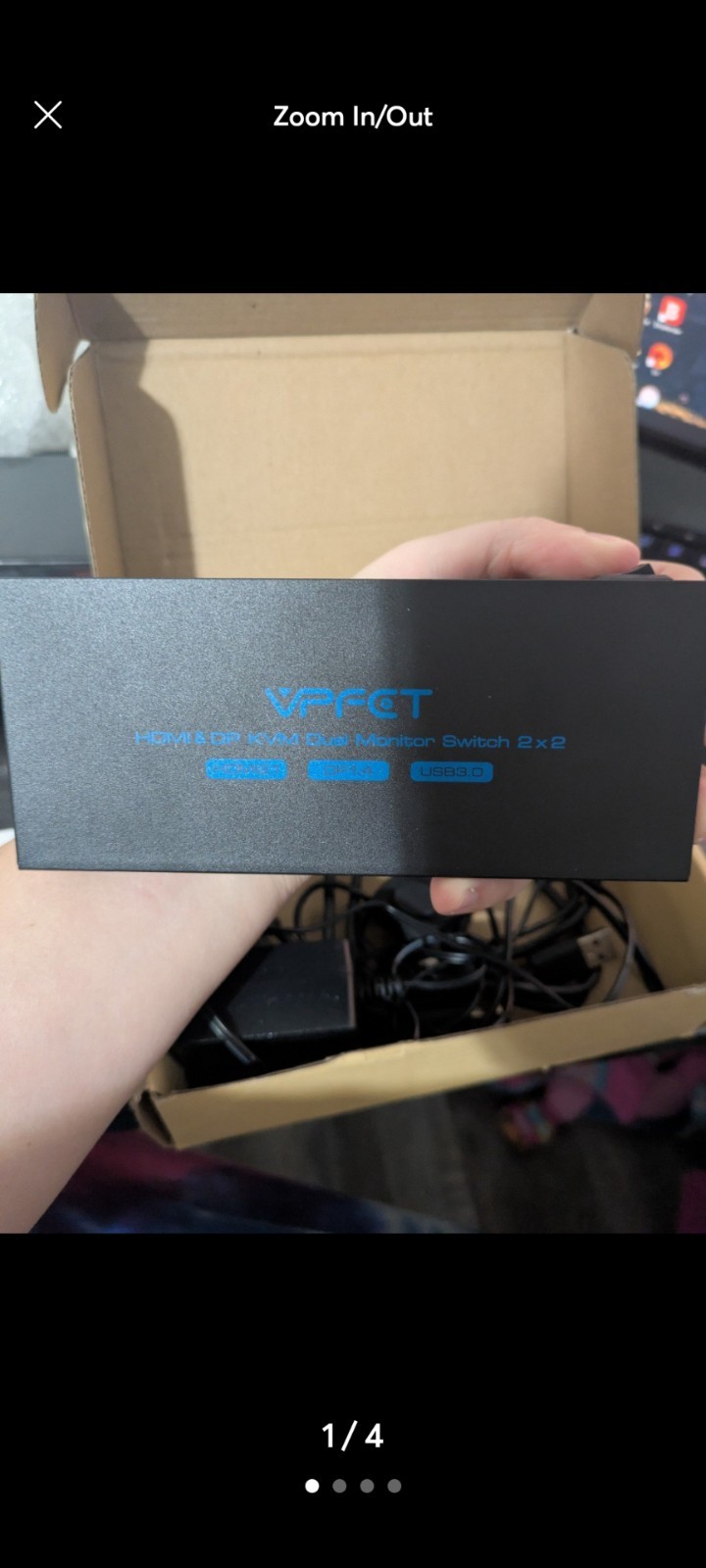 VPFCT VP-SW223 4K HDMI KVM Switch 2x2 Dual Monitor w/ USB3 + Desktop Controller