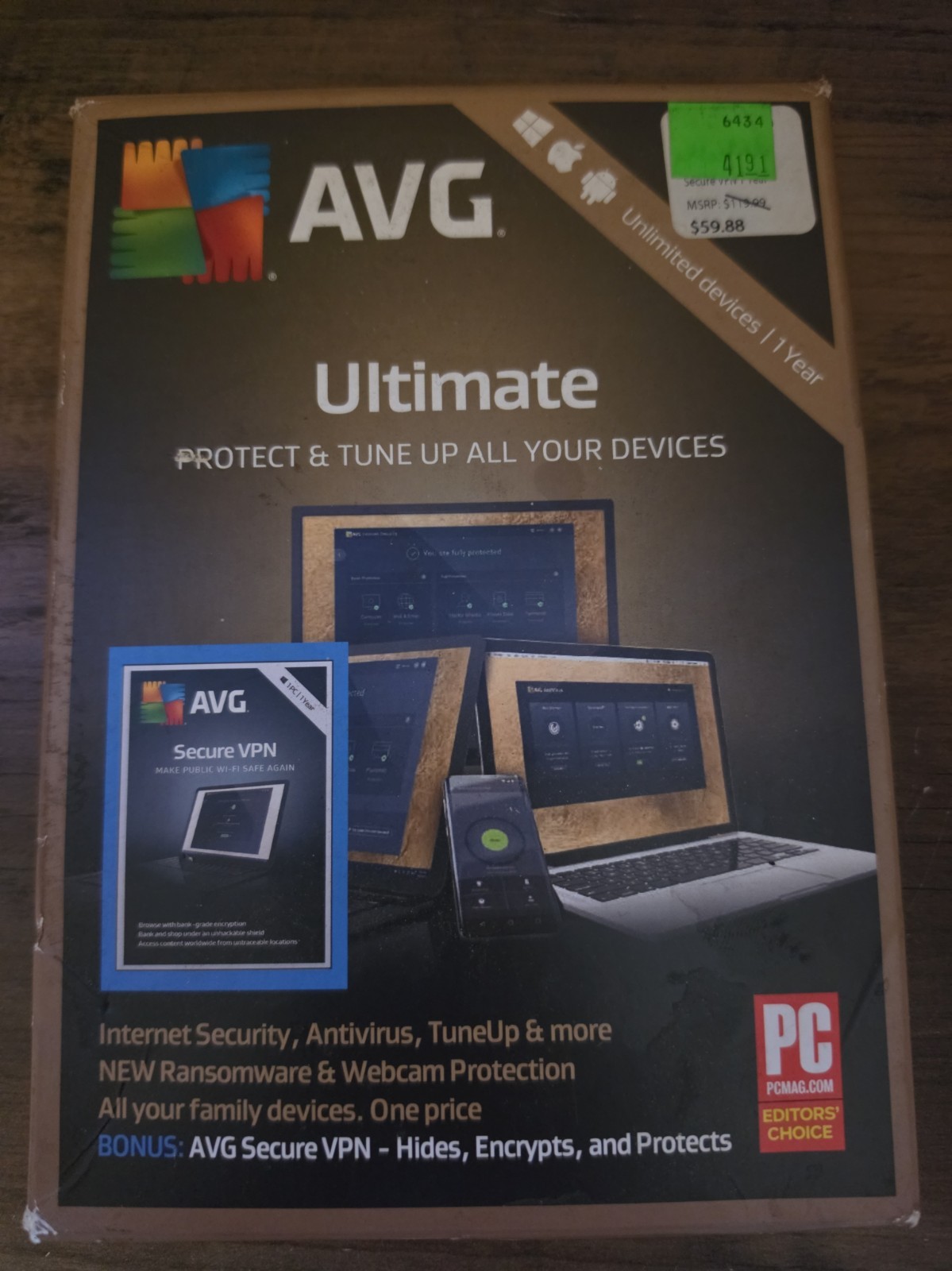 AVG Ultimate Protect & Tune Up Devices + AVG Secure VPN unlimited Devices Open B