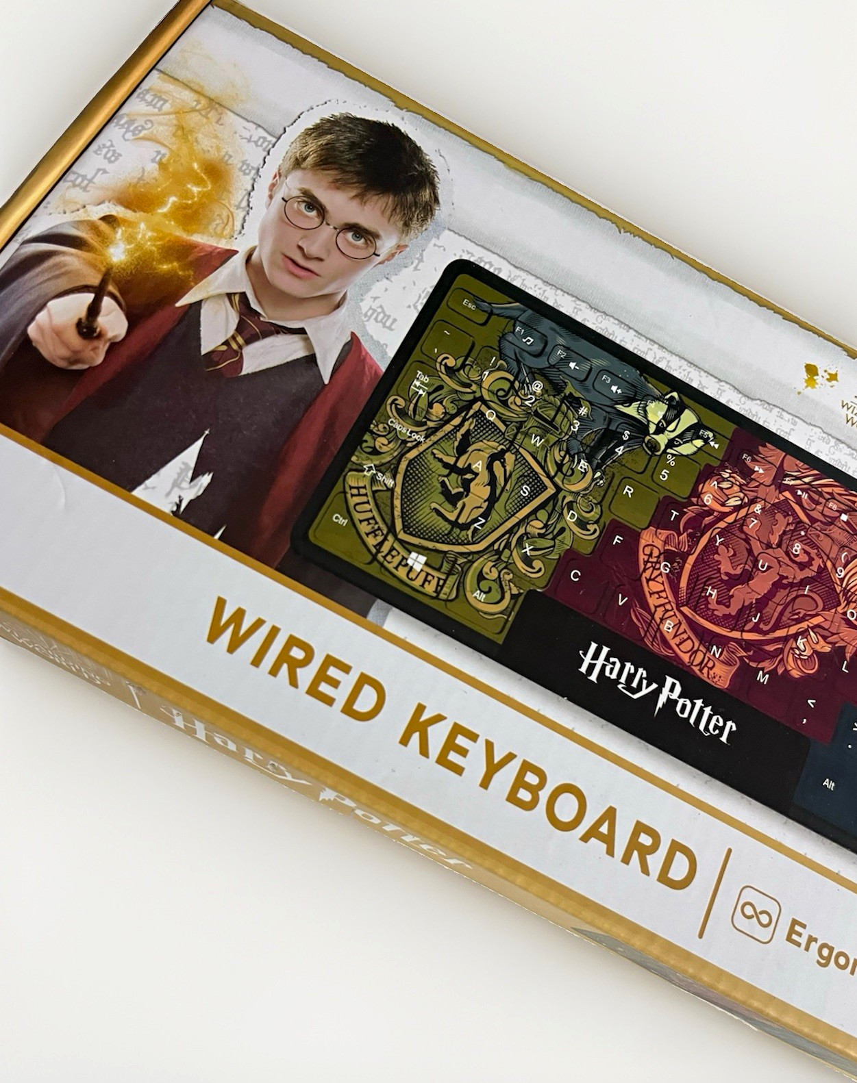 CultureFly Harry Potter Ergonomic Wired Keyboard 108 Keys Keycaps HPL050AAWT