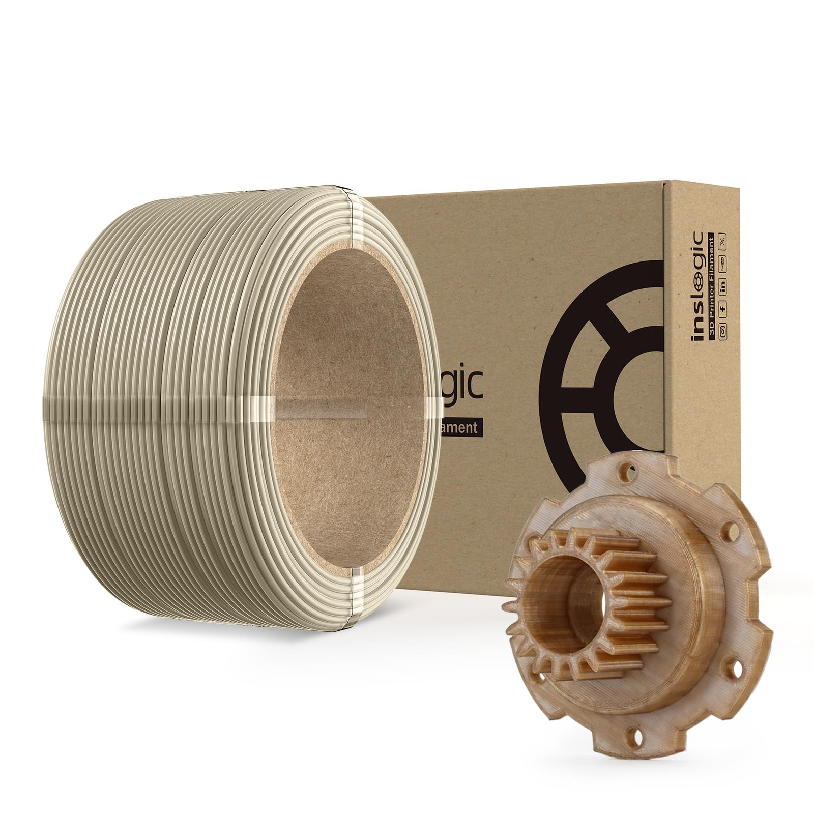 Inslogic PEEK Filament, High-Strength & Heat-Resistant 3D Printer Filament, U...