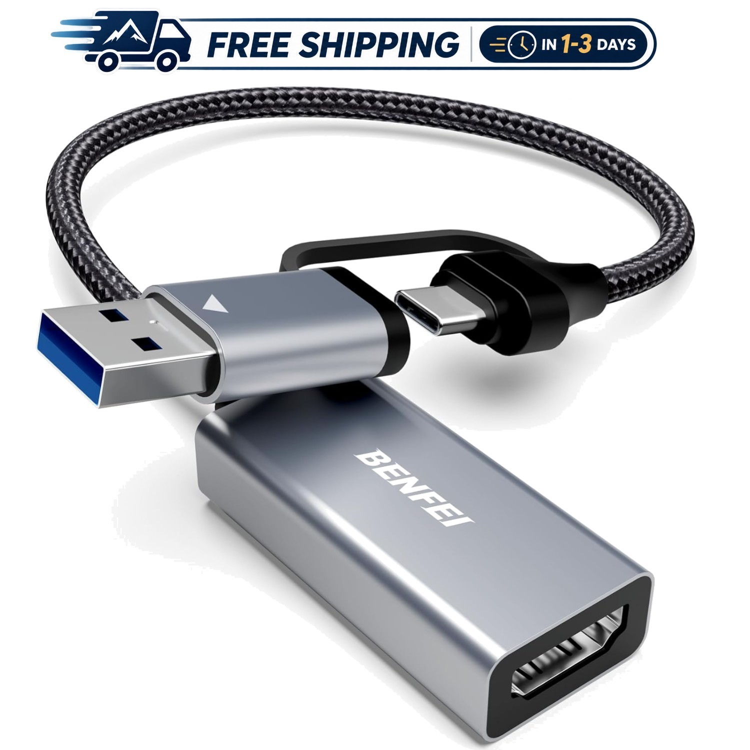 Plug and Play Full HD 1080P Capture Card for Seamless Streaming & Recording
