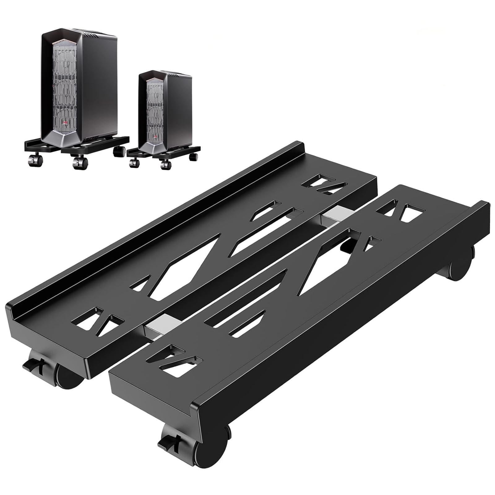 Pc Stand for Floor, Adjustable Computer Tower Stand for Carpet,Mobile CPU Stand