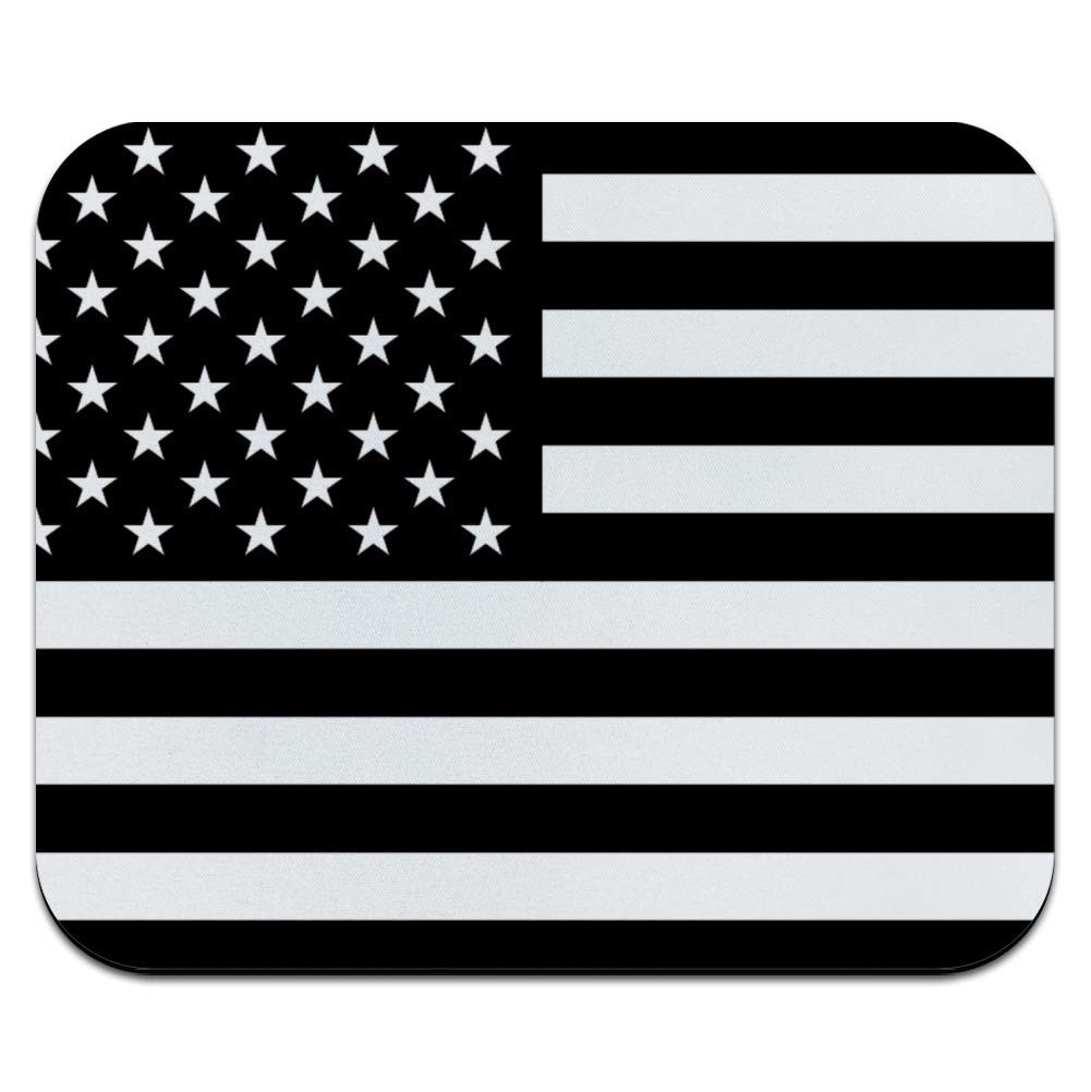Subdued American USA Flag Black White 7.8L x 9.3W inches, multi-colored 