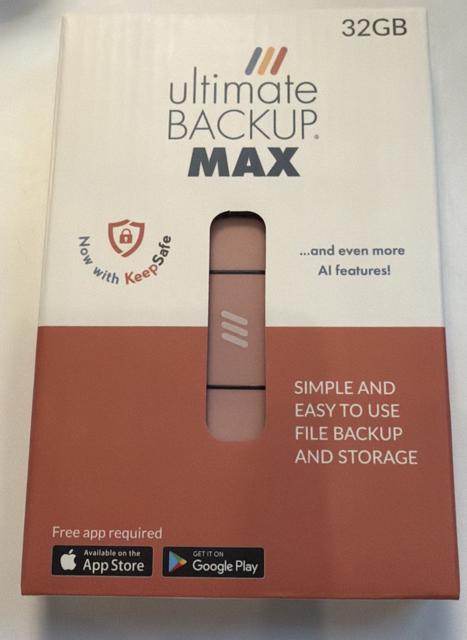 The Ultimate Backup MAX 32GB (ROSE GOLD- Brand New) With AI Features