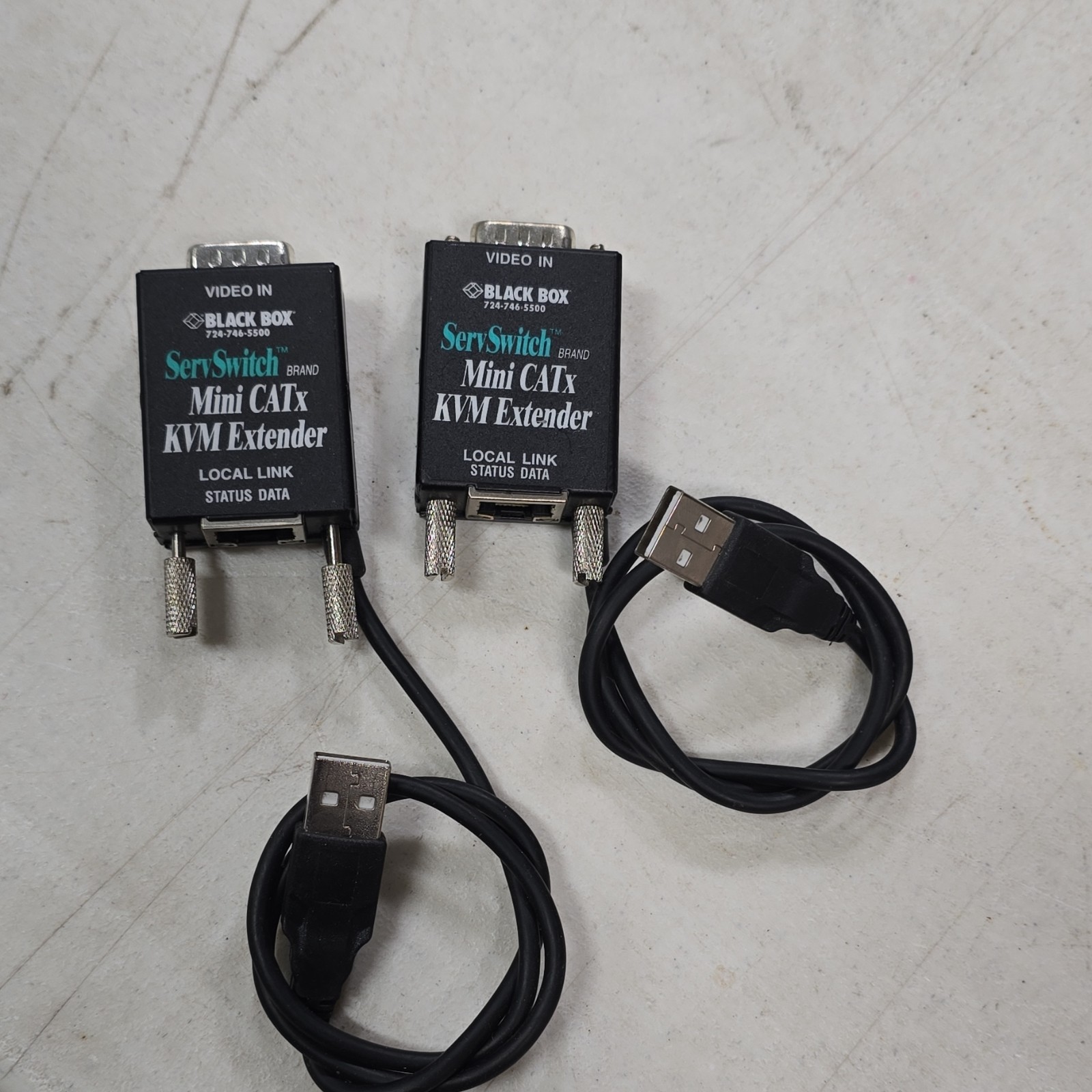 Black Box ACU7025A-L Mini CATx KVM Extender USB RJ45 Local Link Lot of 2