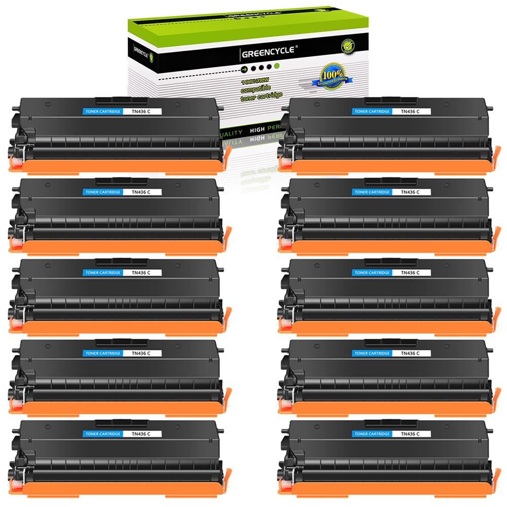 10PK TN436 Cyan Toner for Brother HL-L9310CDW HL-L9310CDWT HL-L9310CDWTT Printer