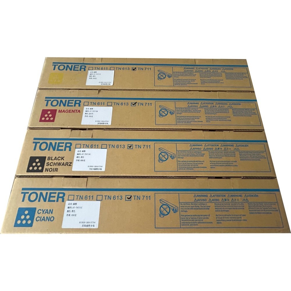 Konica Minolta TN711 Toner Set CYMK C754e C754 C654e C654 754e 754 654e 654