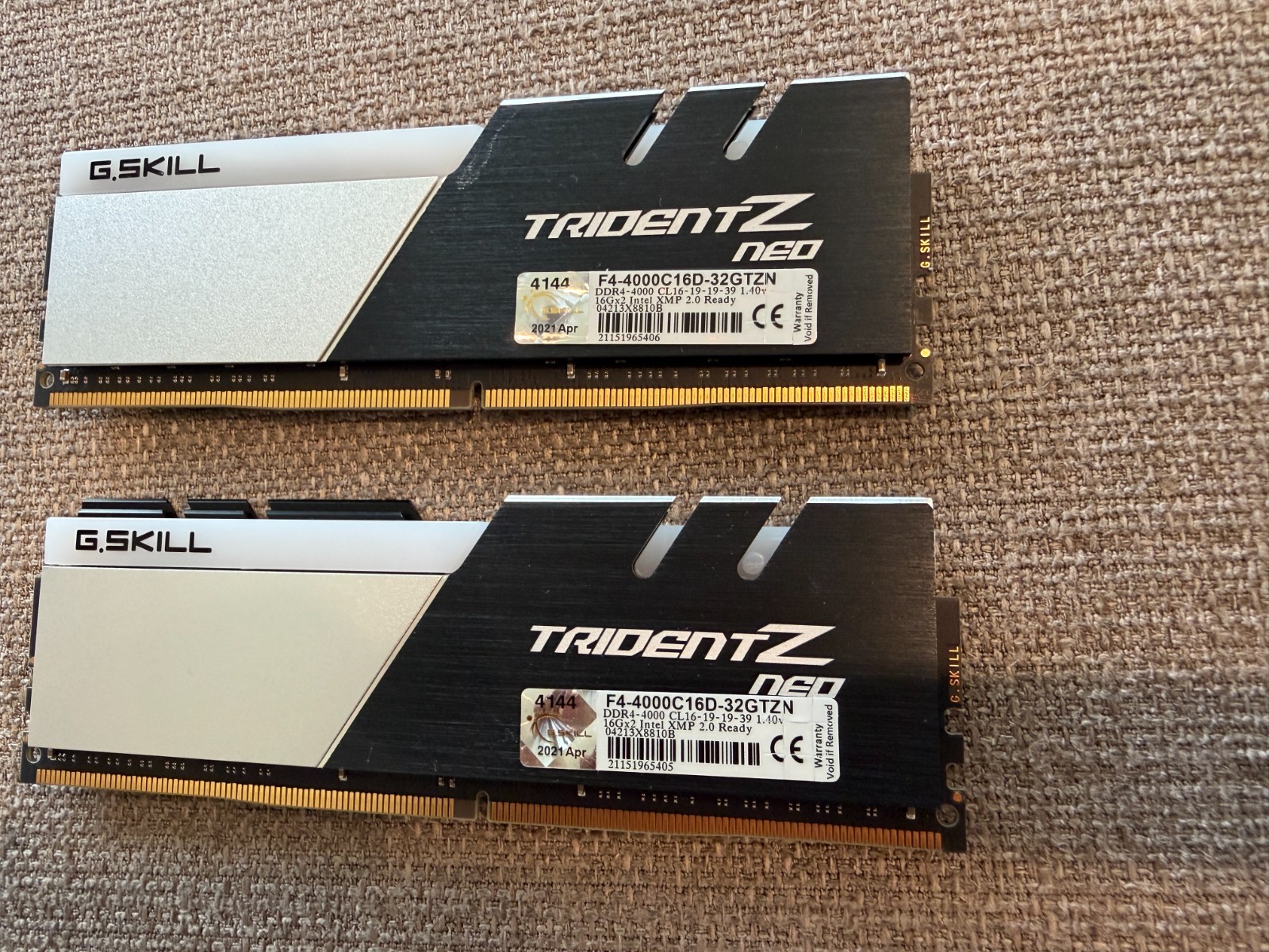 G.SKILL Trident Z Neo 32GB (2x16GB) DDR4 CL16 RGB Desktop Memory Kit – F4-4