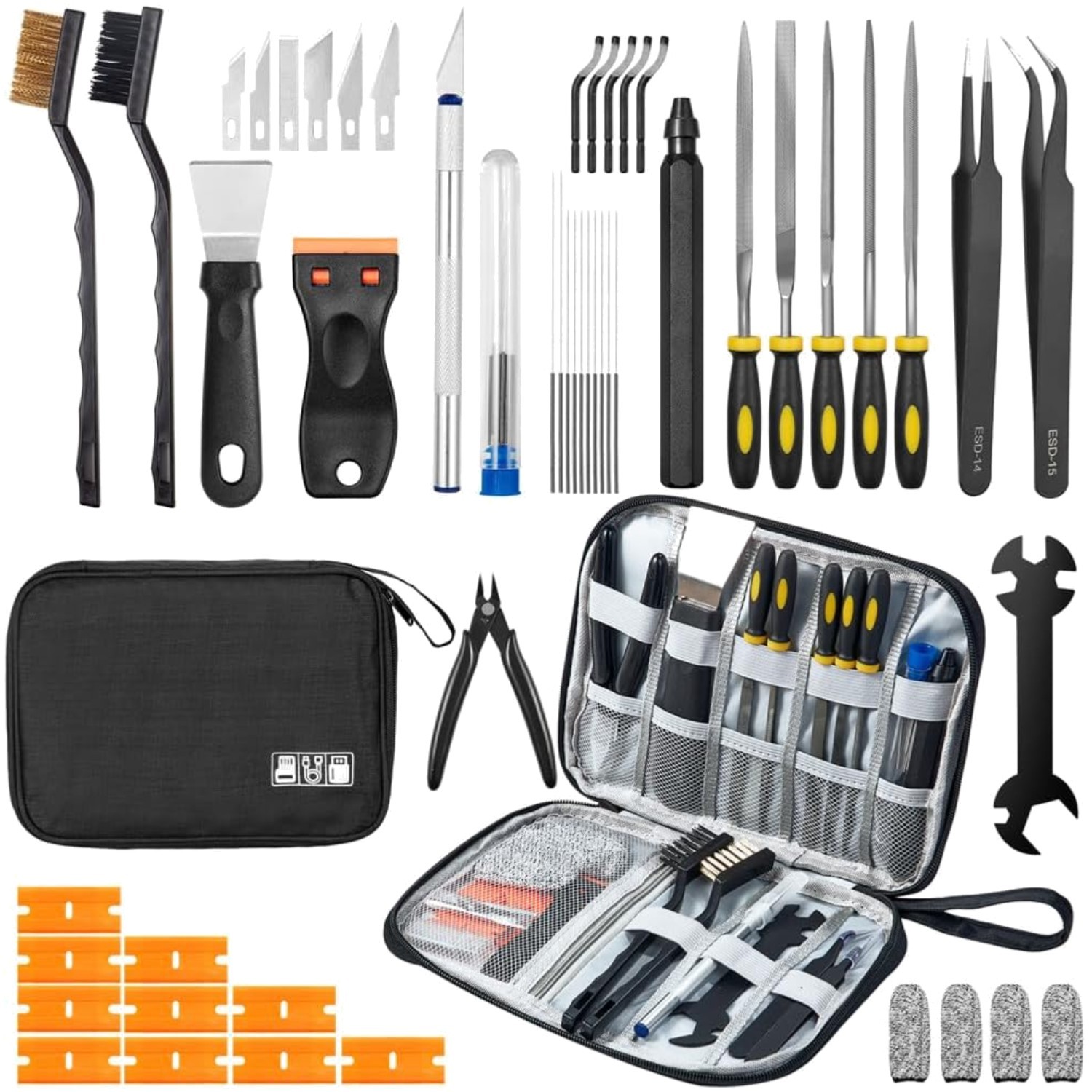 50Pcs 3D Printer Tools Kit with Storage Case, All-in-One Accessories for FDM/...