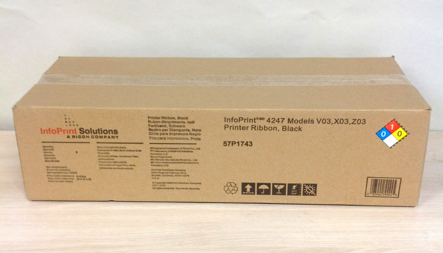 Case of 6 Ricoh InfoPrint 57P1743 Printer Ribbons for IBM 4247  V03 X03 Z03 NEW