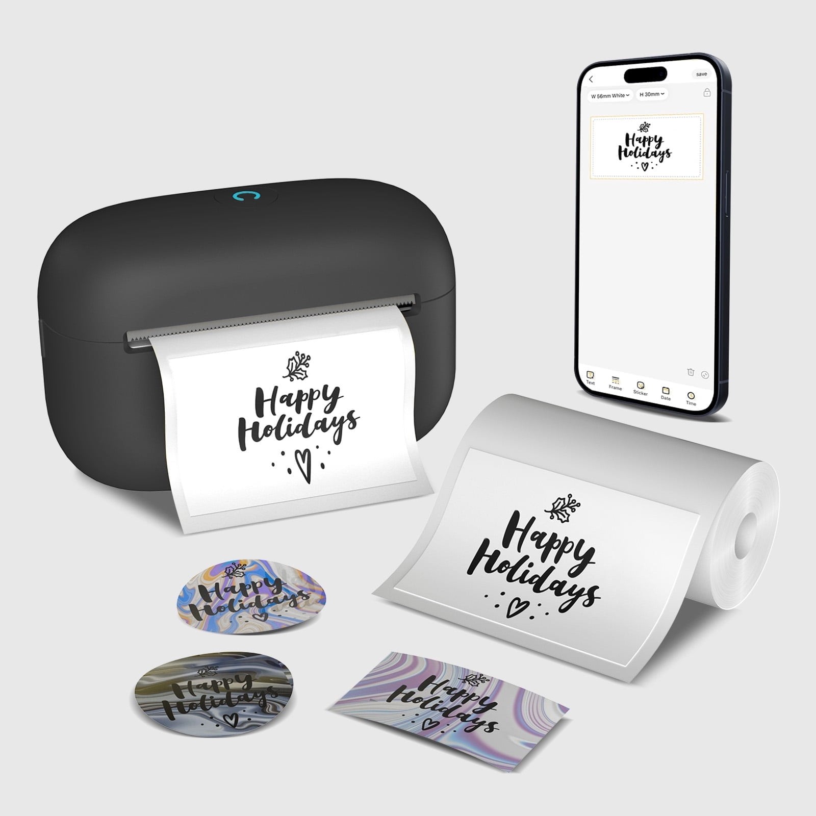 Mini Bluetooth Thermal Printer for iOS/Android - Portable, USB