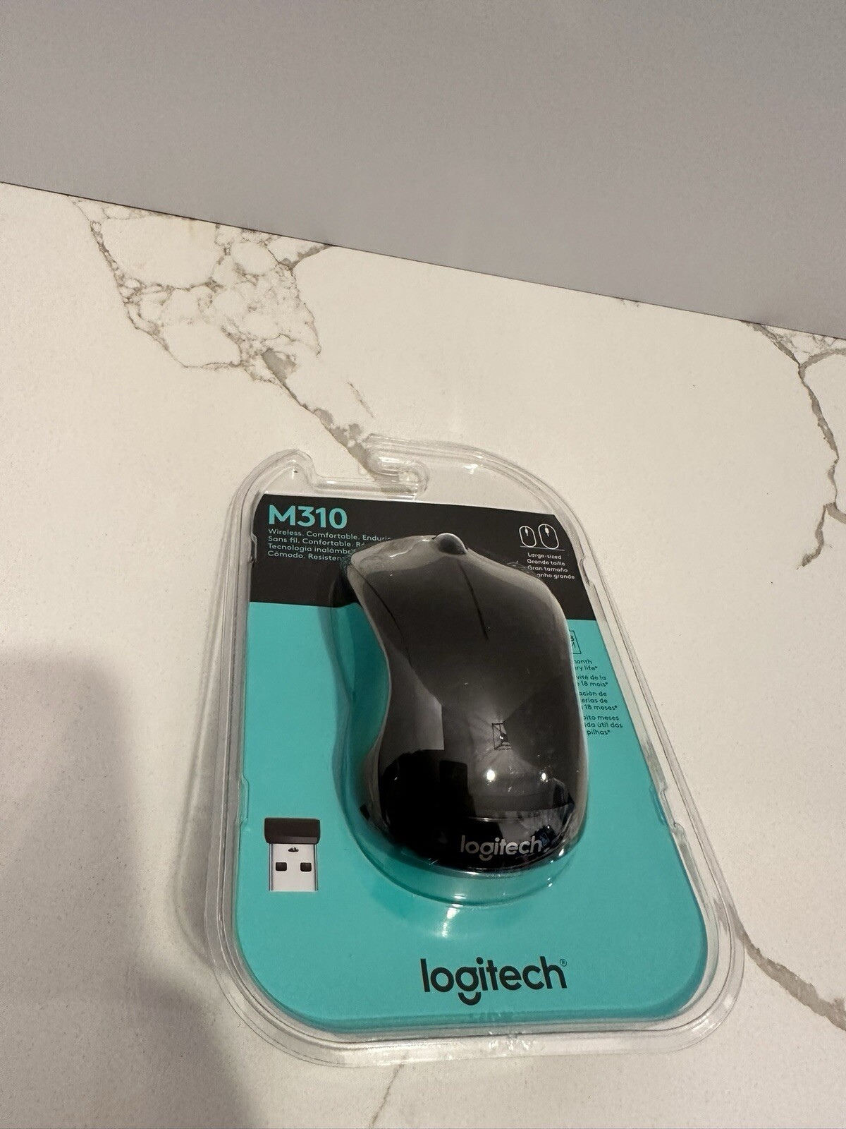 Logitech M310 Full-Size Wireless Mouse 910-005484 - Black
