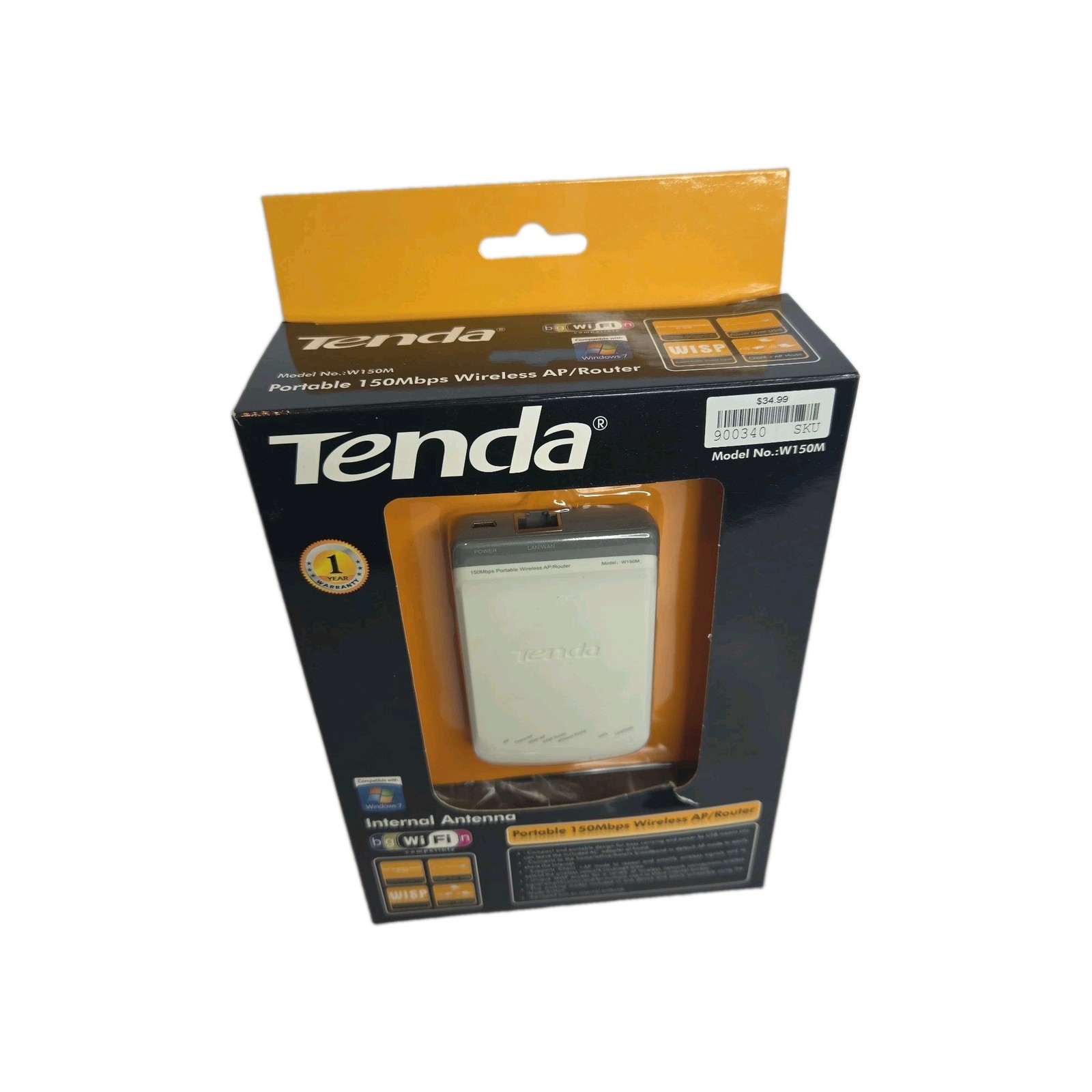 Tenda Portable 150Mbps Wireless AP/Router Model No. W150M Internal Antenna New