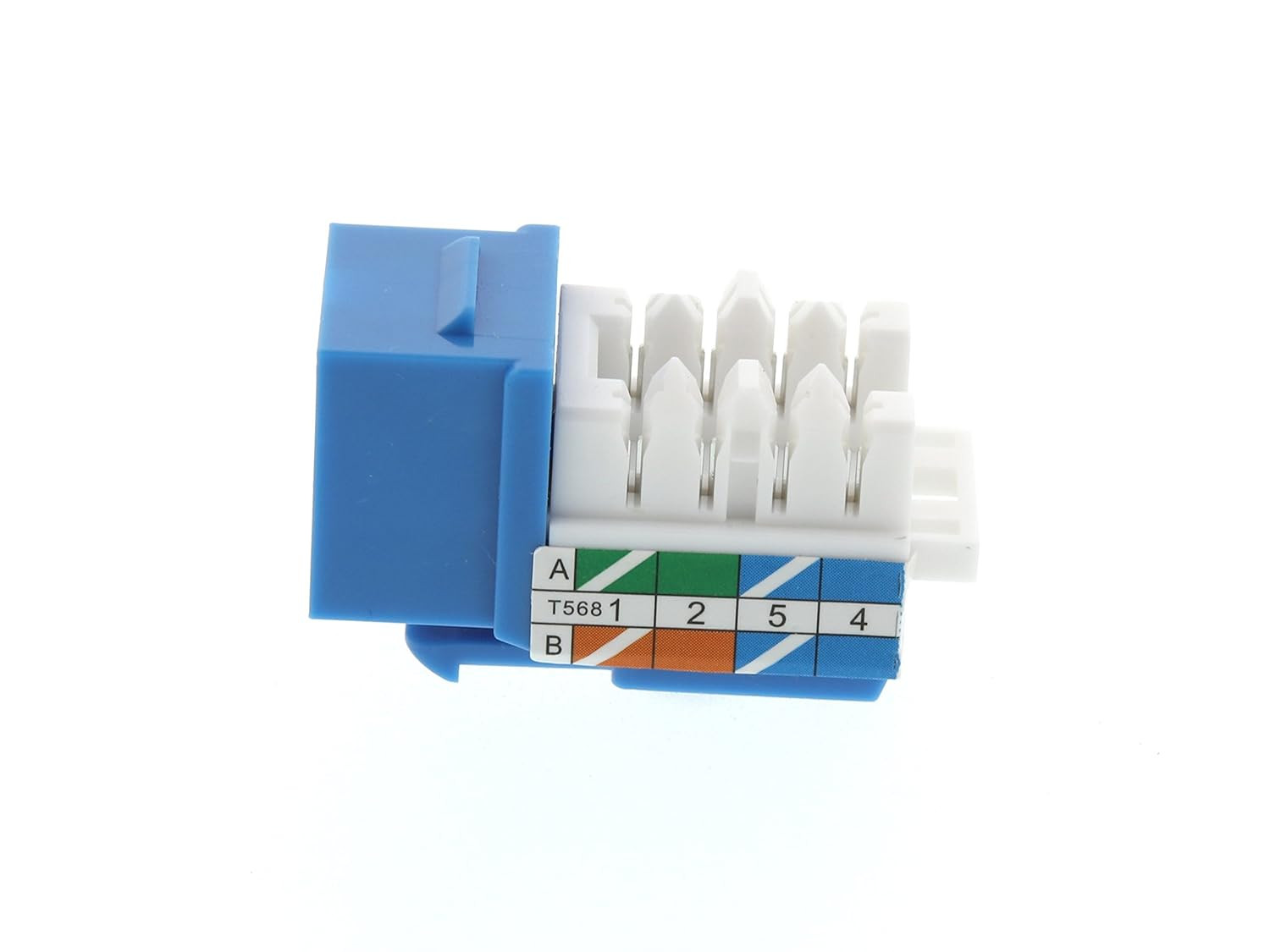 Cat6 Keystone Jack 90-Degree – Punch down RJ45 Connector. (Pack of 50)