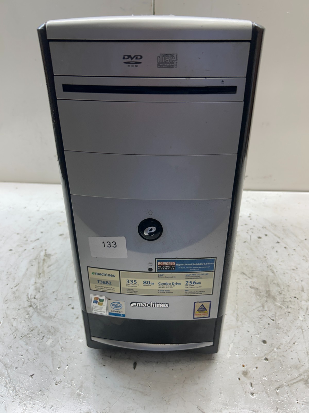 eMachines T3882 Intel Celeron 2.80GHz 256MB NO HDD