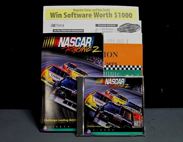 Nascar Racing 2 (PC CD ROM, 1996) Complete Big Box Sierra Computer