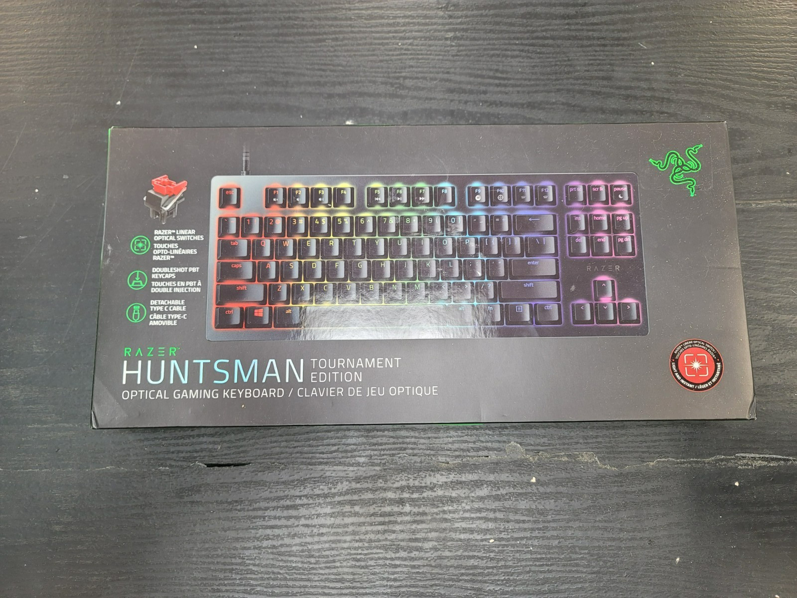 Razer Huntsman Tournament Edition Optical Gaming Keyboard Pc1161010 New Sealed