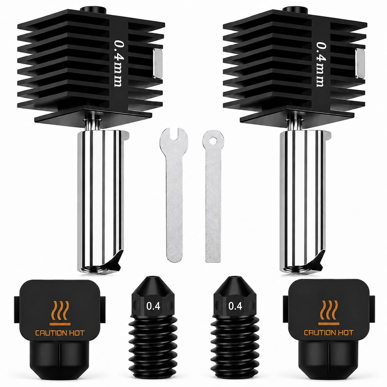 2PCS 0.4Mm Hotend Kit for Bambu Lab A2L/A1/A1 Mini, 3D Printer Parts