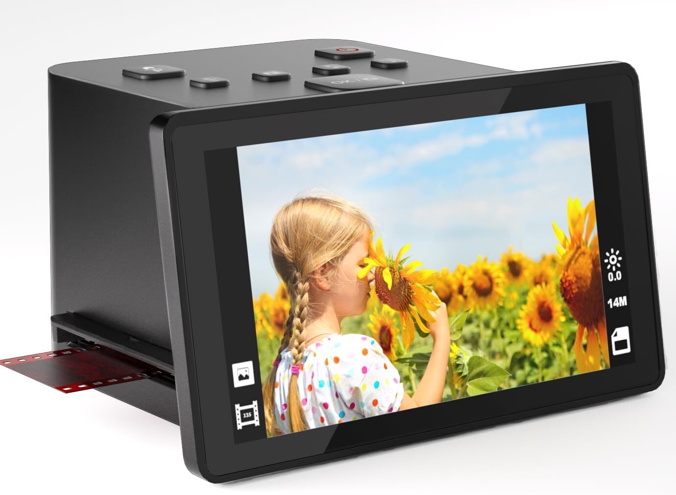 Slide & Negative Digital Film Scanner with Large 5" LCD Screen 22MP Convert
