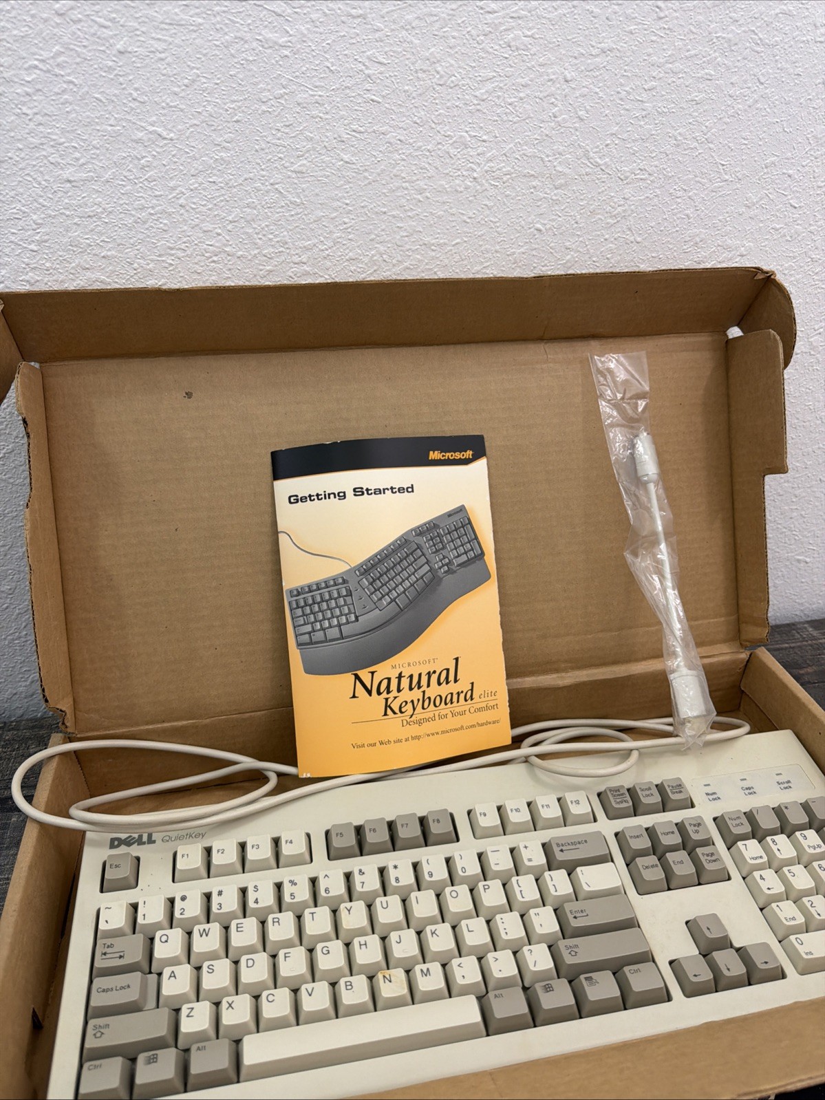 Vintage Microsoft Natural Keyboard Elite – Ergonomic PS/2 Keyboard