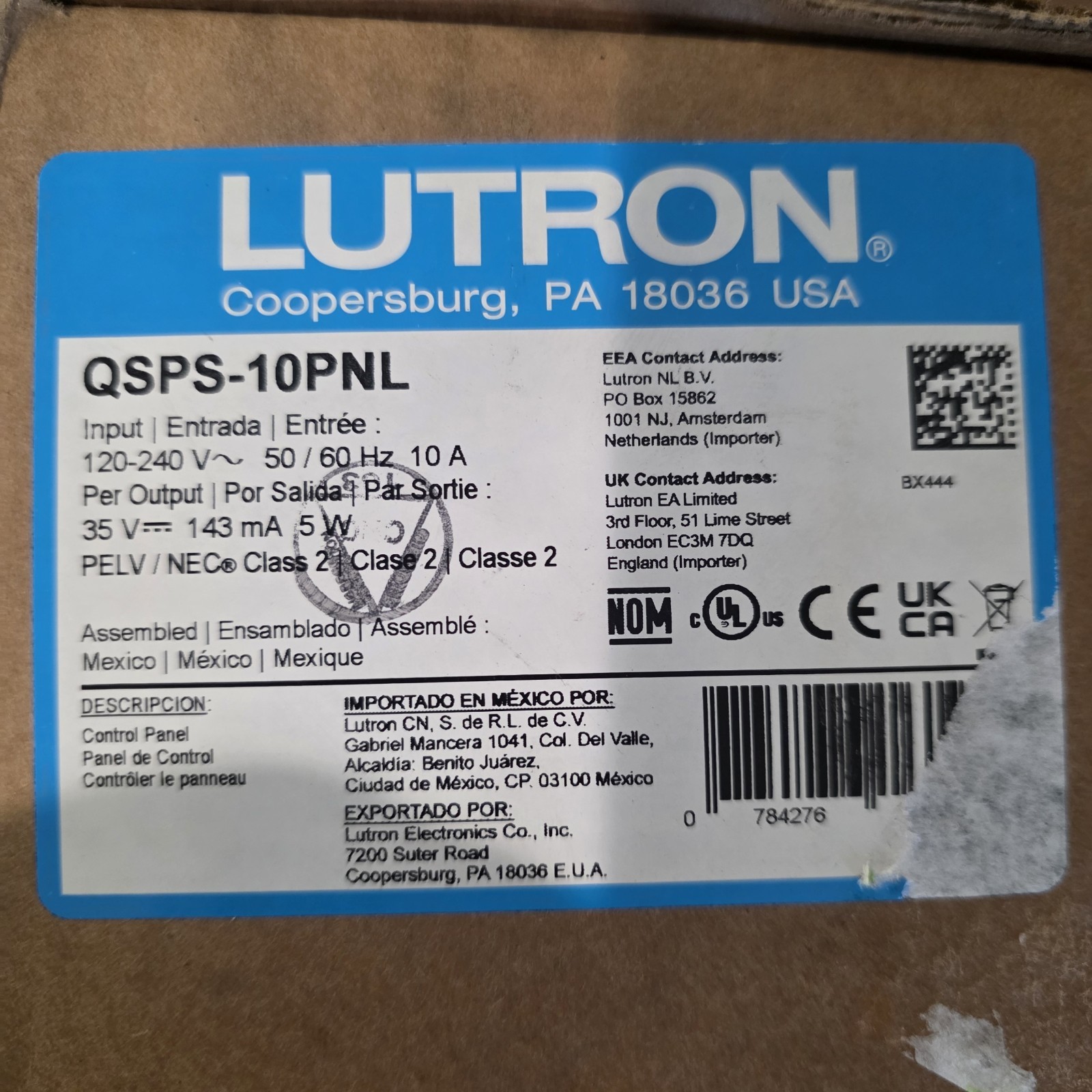 Lutron QSPSY-10PNL QS WIRELESS Sivoia 10 Output Shade Panel NEW SHIPS SAME DAY