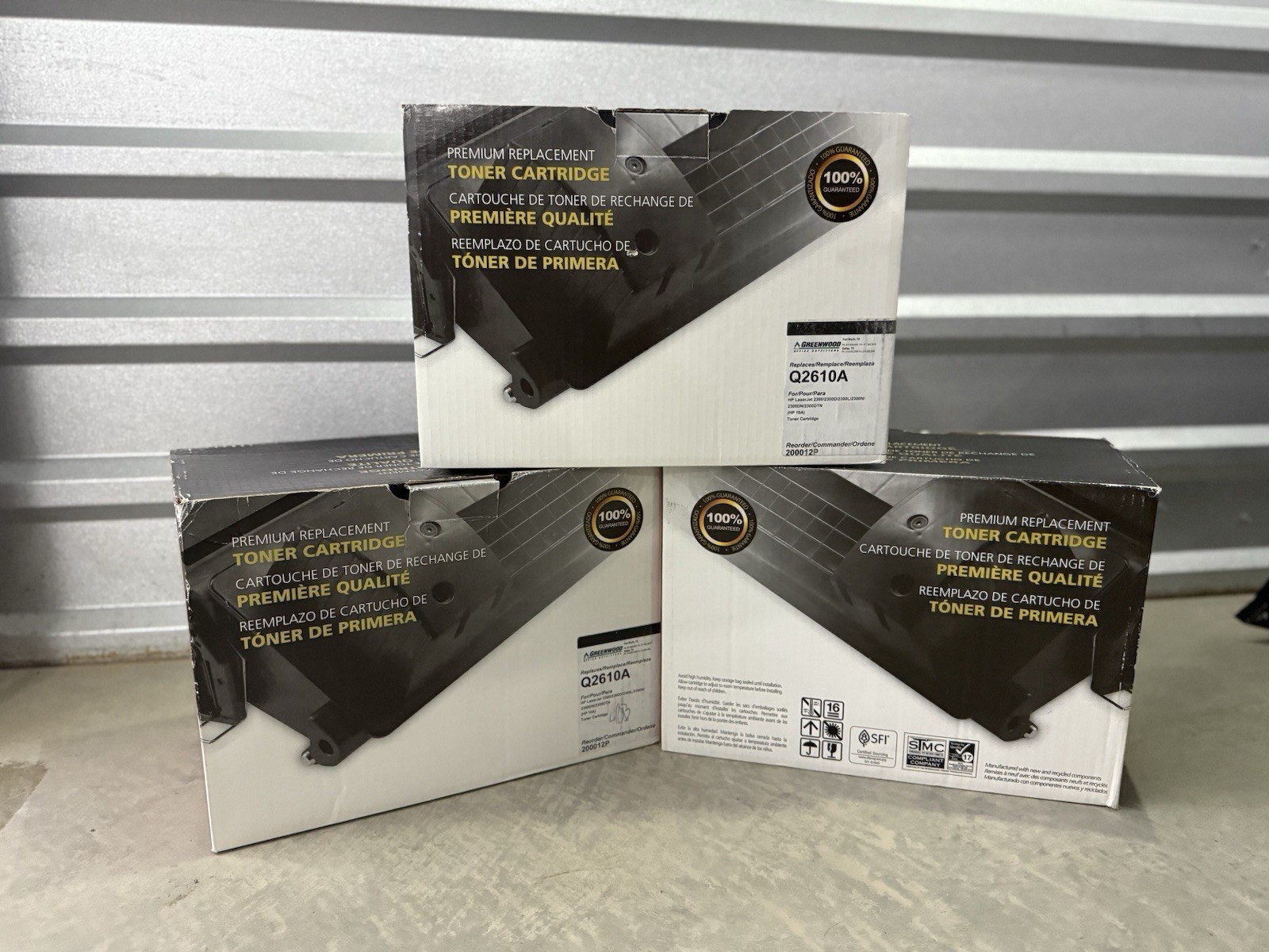 3x Compatible HP Q2610A 10A Black Toner Cartridges Open Box New Unused LaserJet