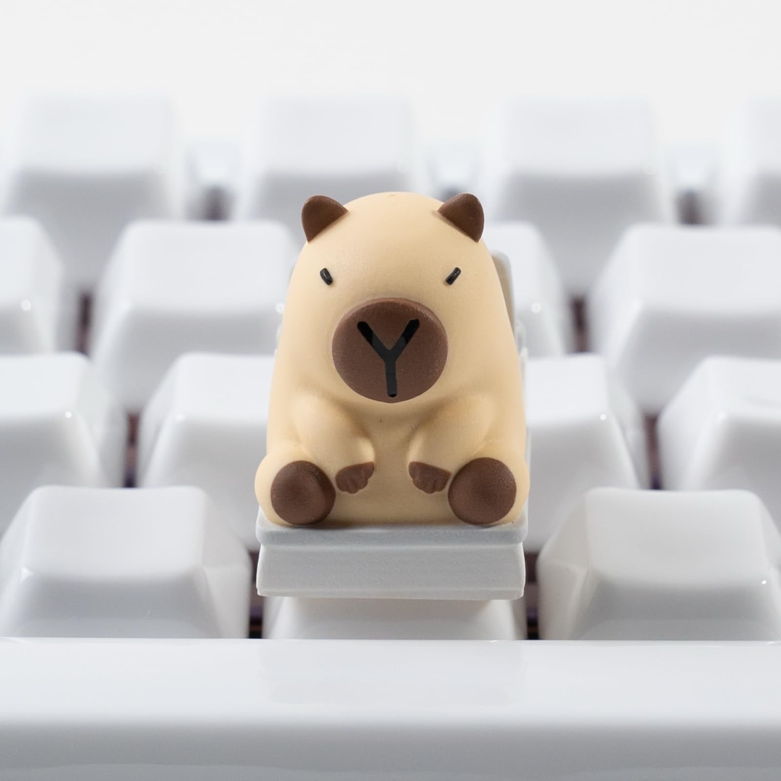 Artisan Keycaps Cute Capybara Closestool Resin Keycaps 1U ESC Custom Handmade...