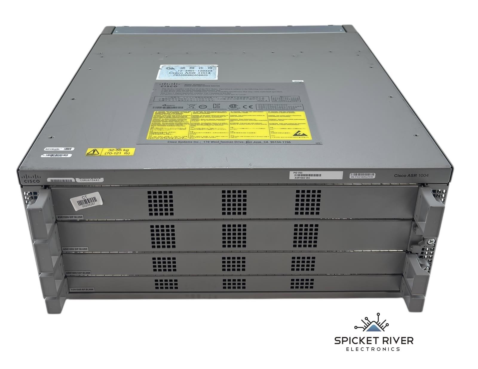 Cisco ASR 1000 Series ASR1004 V03 Aggregation Service Router Chassis Dual PSU
