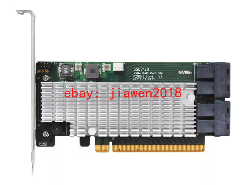 HighPoint SSD 7120 PCIe U.2 Ultra-High Performance Flexible NVMe RAID Card