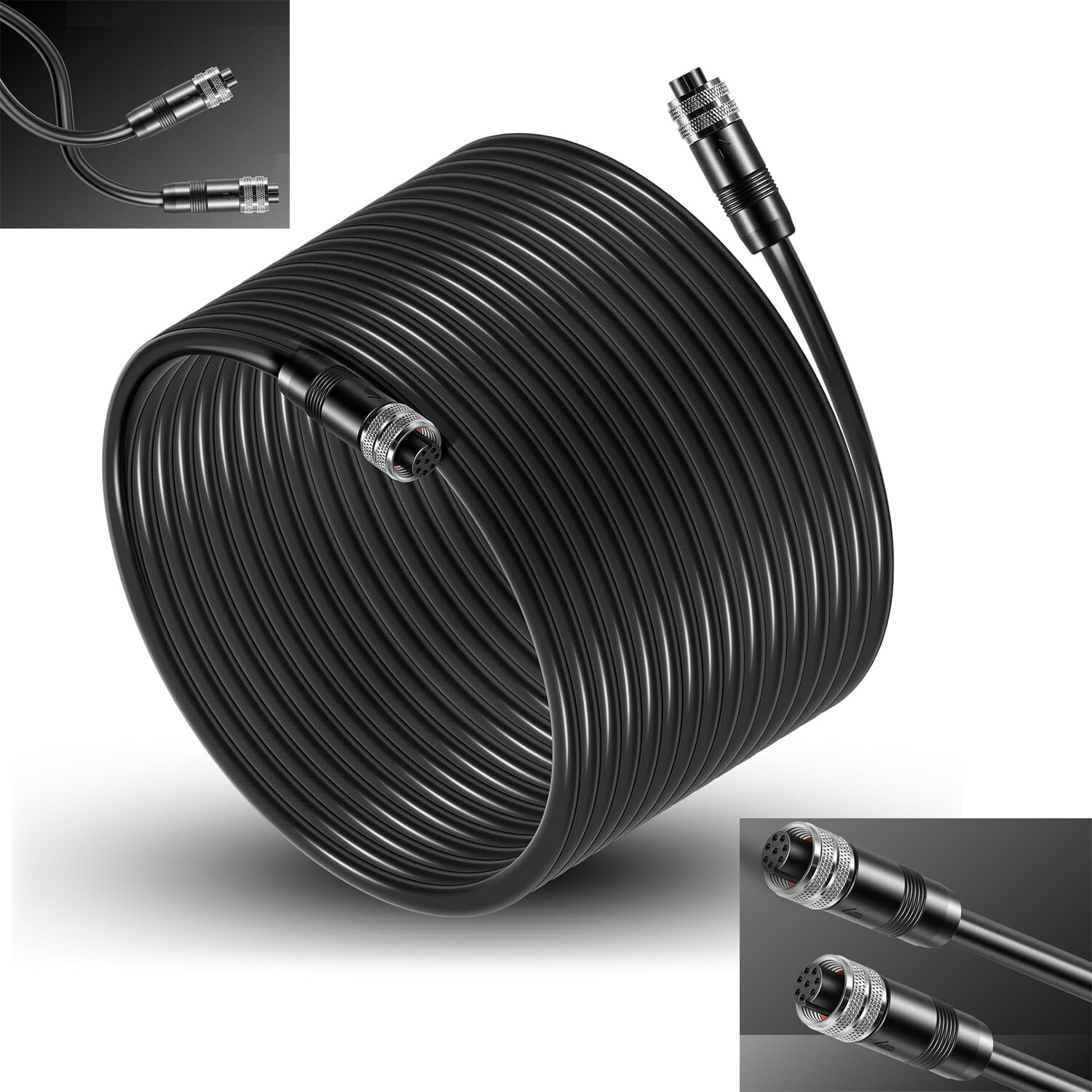 720073-4 30 Feet Ethernet Cable AS EC 30E for Humminbird/Helix/APEX/SOLIX, Black