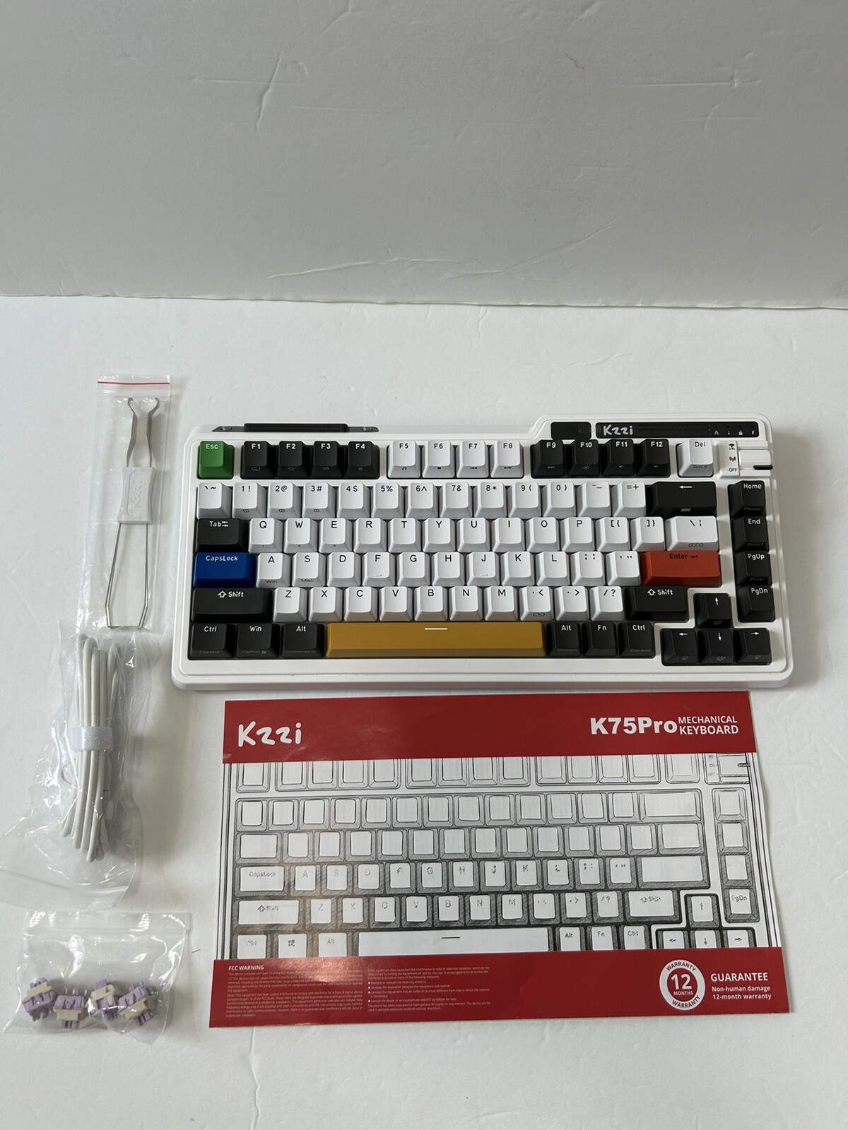 KZZI K75 PRO Wireless Mechanical Keyboard, 75% RGB - Triple Mode Linear Switches
