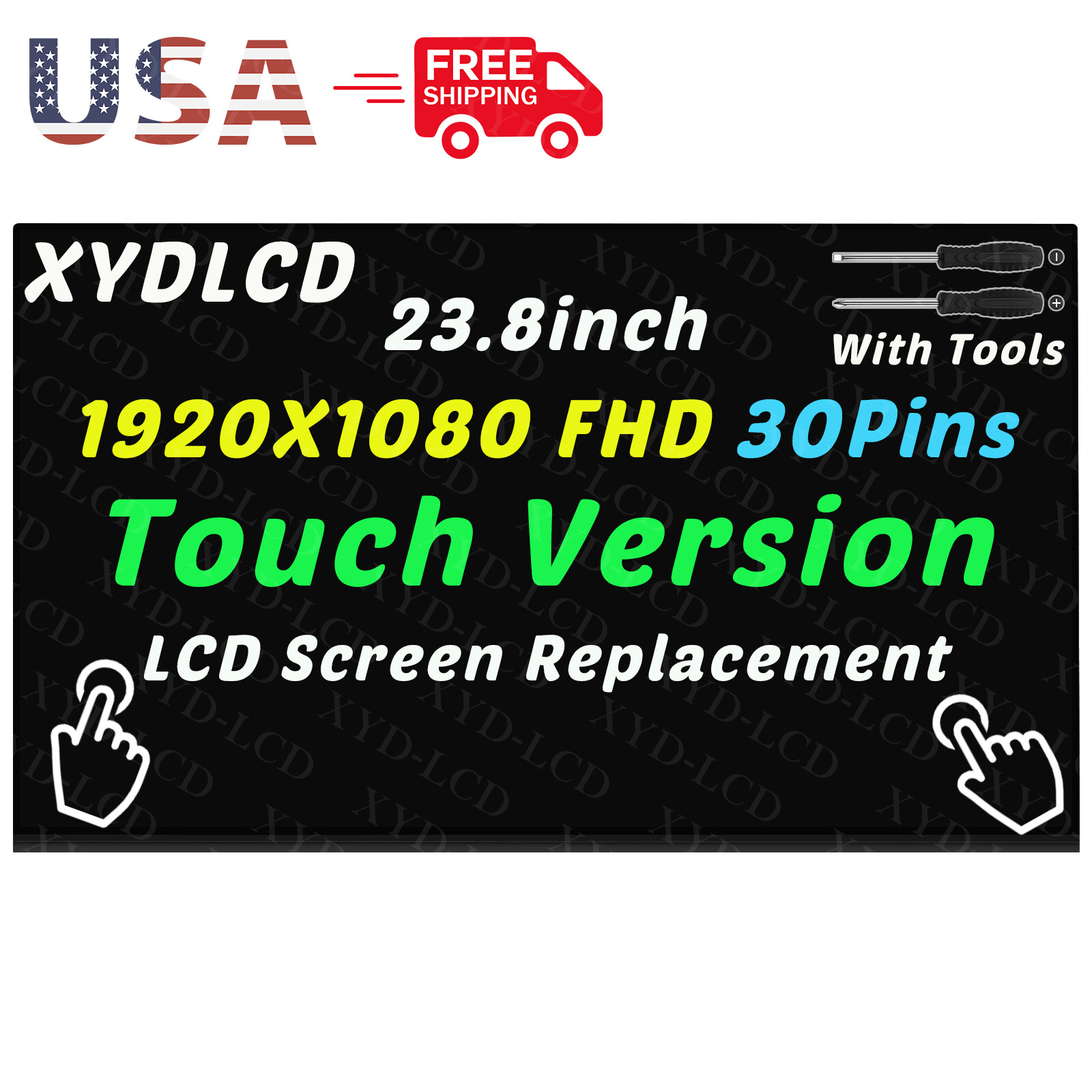 23.8in for Lenovo ideacentre AIO 520-24ARR F0DN LCD Touch Screen Display 01AG978