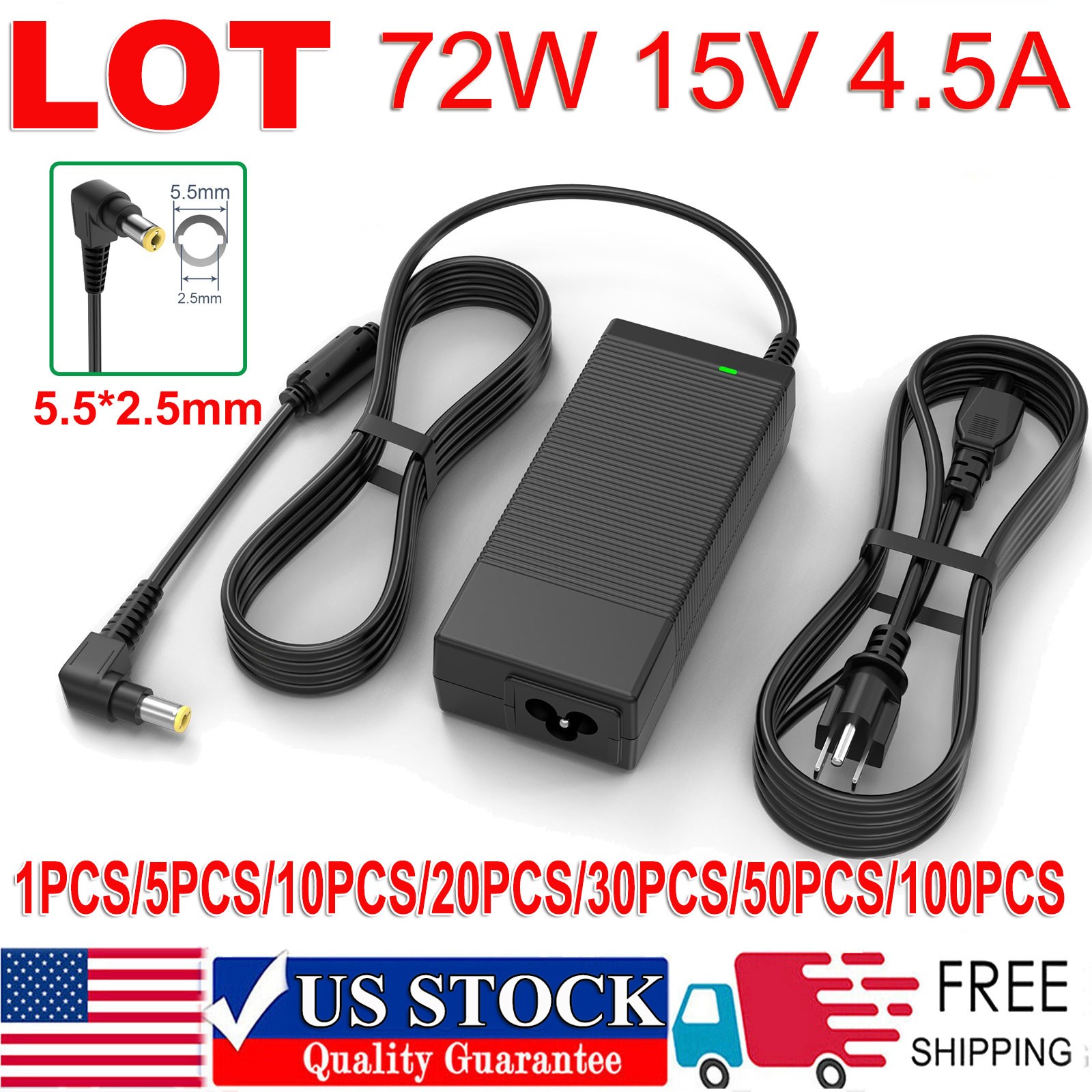LOT 72W AC Adapter Charger for Panasonic Toughbook CF-19 CF-31 CF-52 CF-53 Power