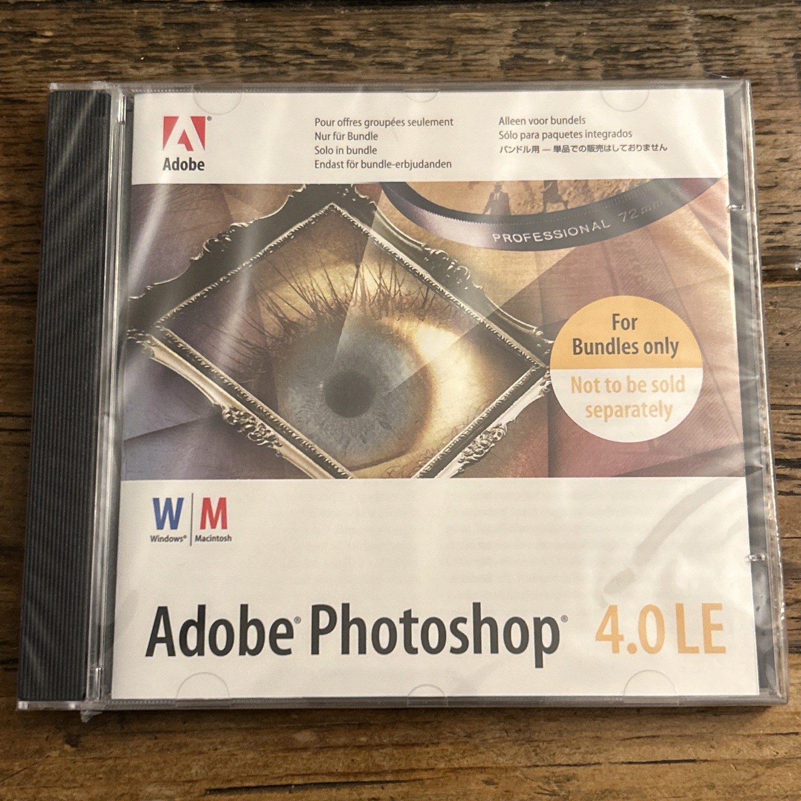 NEW & SEALED Adobe Photoshop 4.0 LE PC Mac 1997 Collector's Vintage Software
