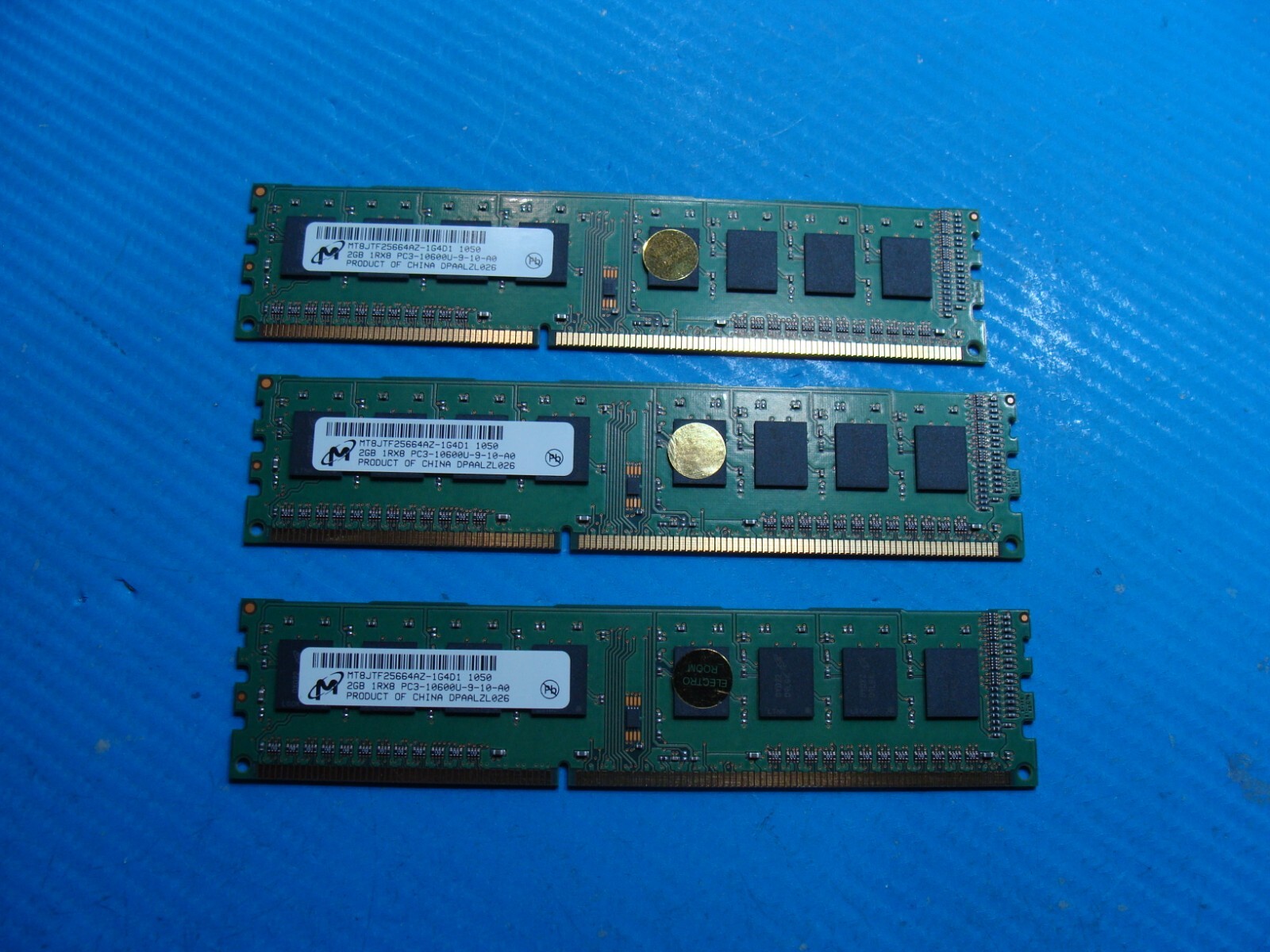 HP P6720F Dimm Micron 6Gb 3x2Gb 1RX8 Memory Ram PC3-10600U MT8JTF25664AZ-1G4D1