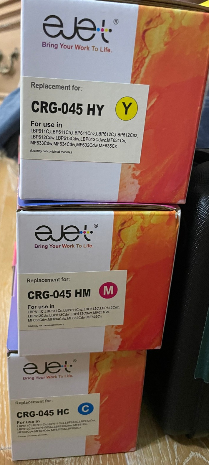 EJET Compatible Toner Cartridge Replacement 045H Cyan, Magenta, Yellow, 3PK