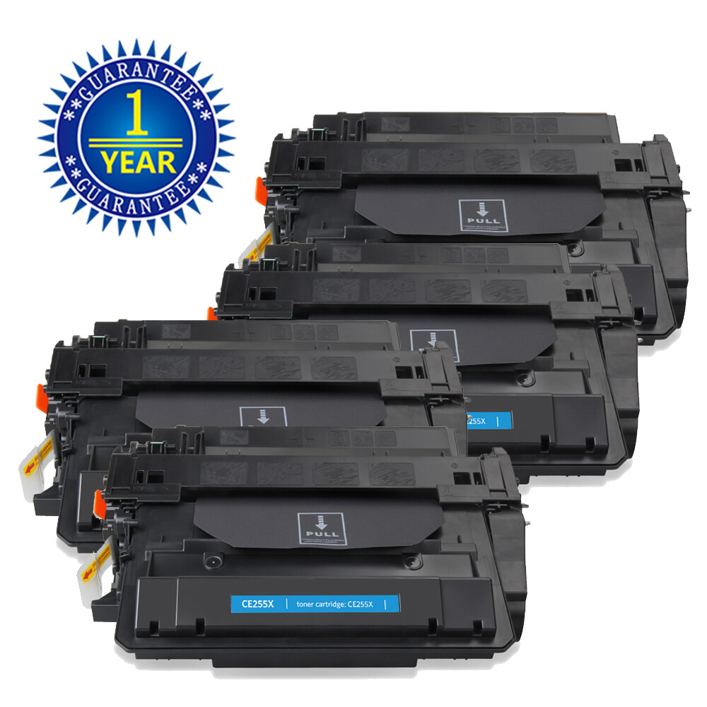 4Pack CE255X Toner For HP 55X LaserJet P3015 P3015d P3015n P3015dn P3015x Black