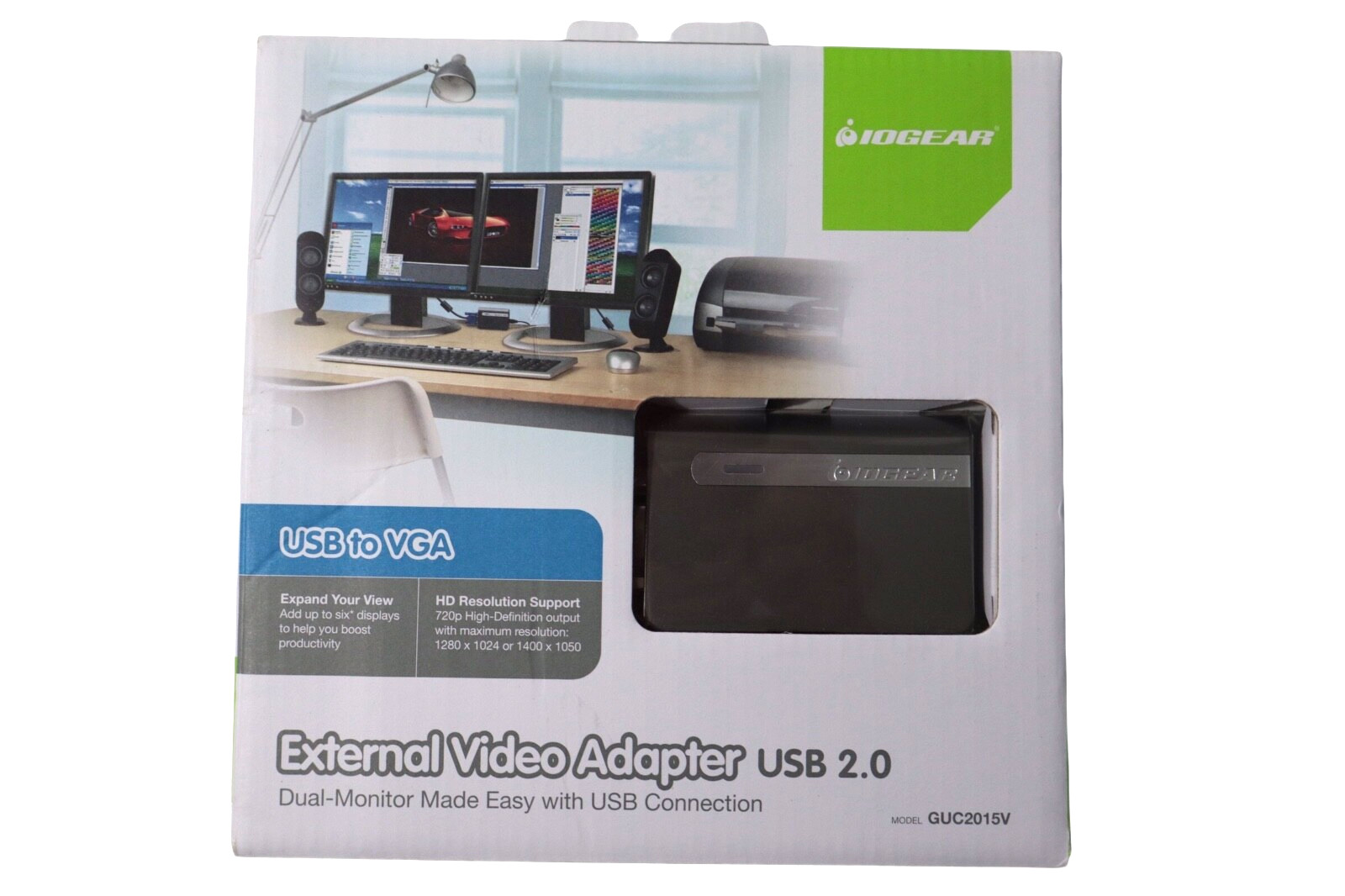 NOS IOGear USB External Video Adapter USB 2.0 GUC2015V