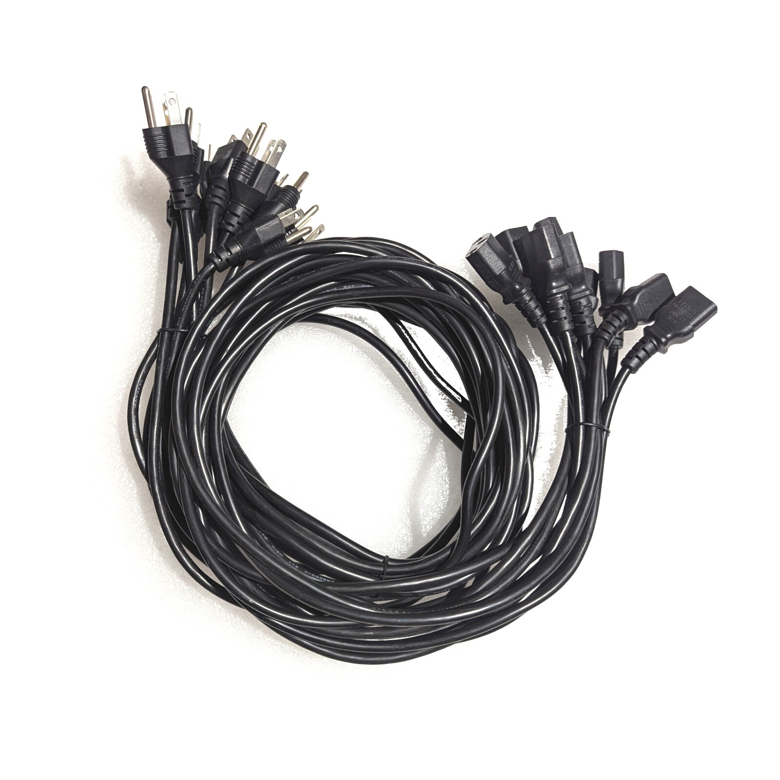 Yung Li I-sheng (Qty 10) Computer Power Cables 3-Prong 6 Ft NEMA 5-15P to C13
