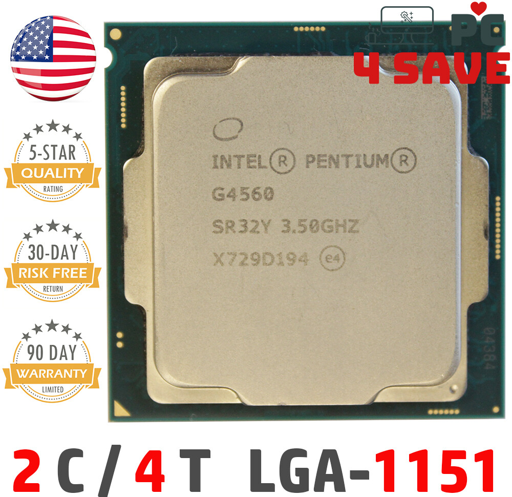 7th Gen Intel Pentium G4560 CPU 3.50 GHz 3MB 2-Core LGA-1151 Kaby Lake SR32Y