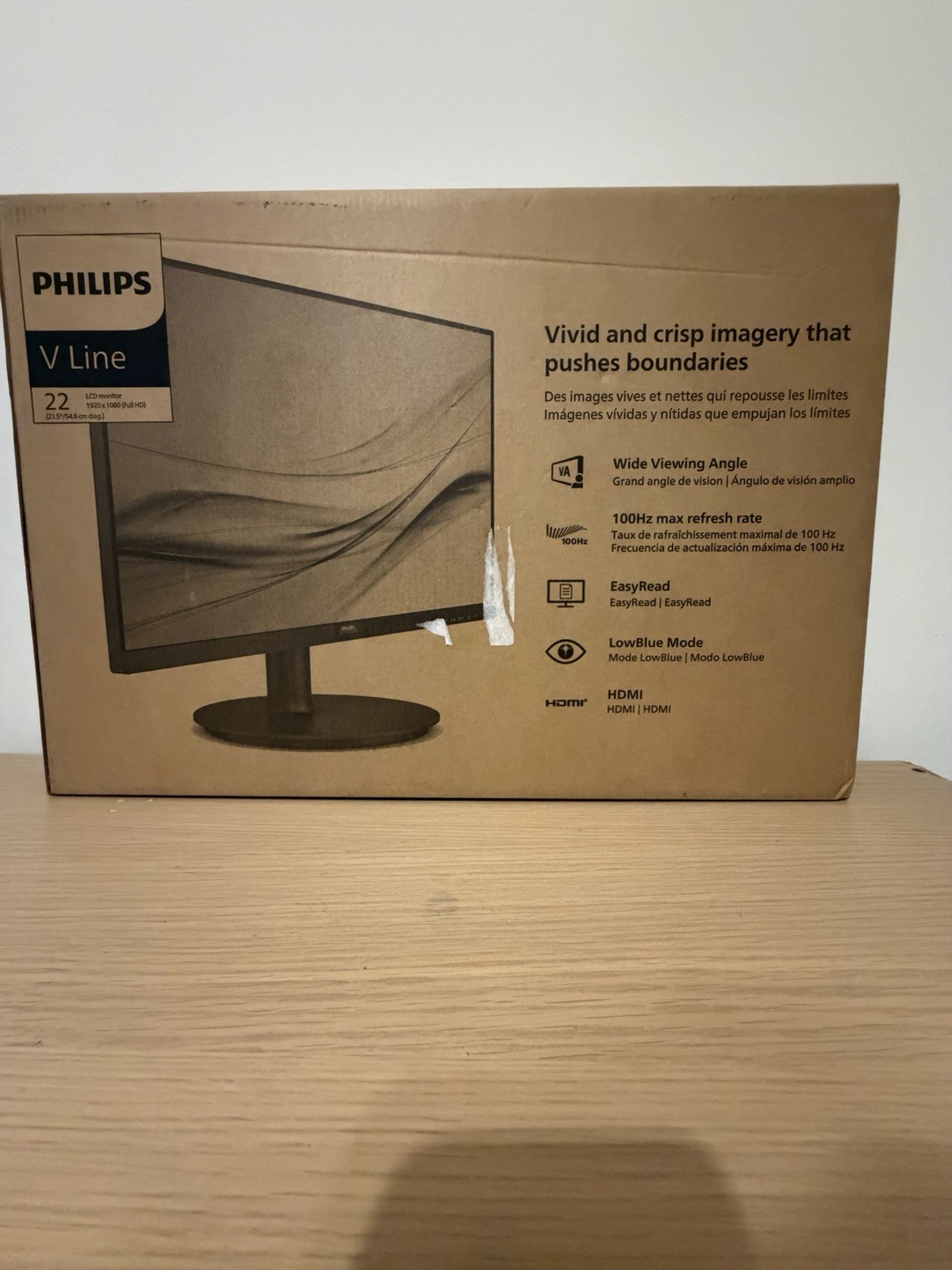 Philips V-Line 221V8 21.5in VA LCD Monitor 1920x1080 100Hz HDMI Black