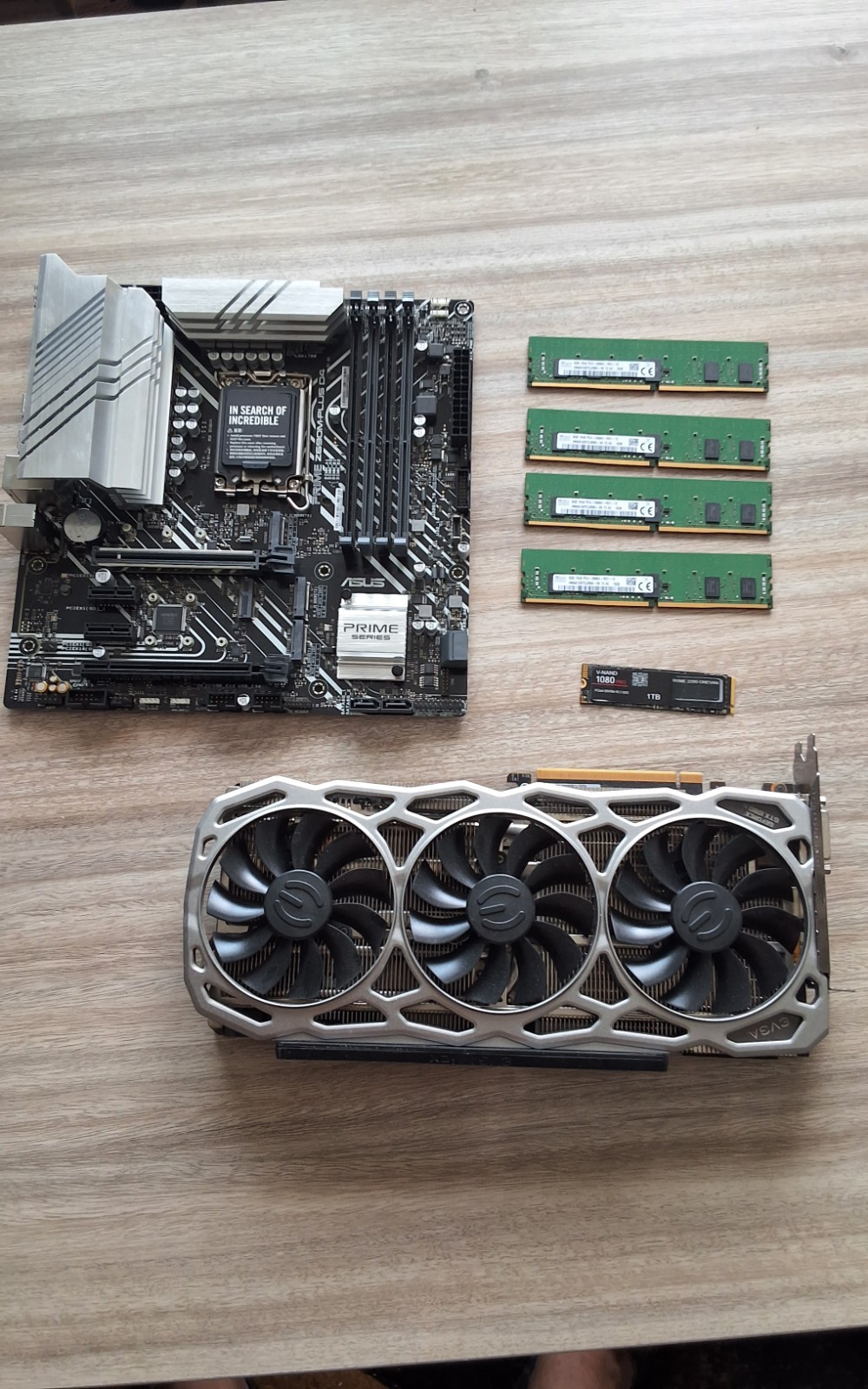ASUS PRIME Z690M-PLUS D4 +32Gb Ram+ 1Tb m2+GTX 1080TI CARD bundle